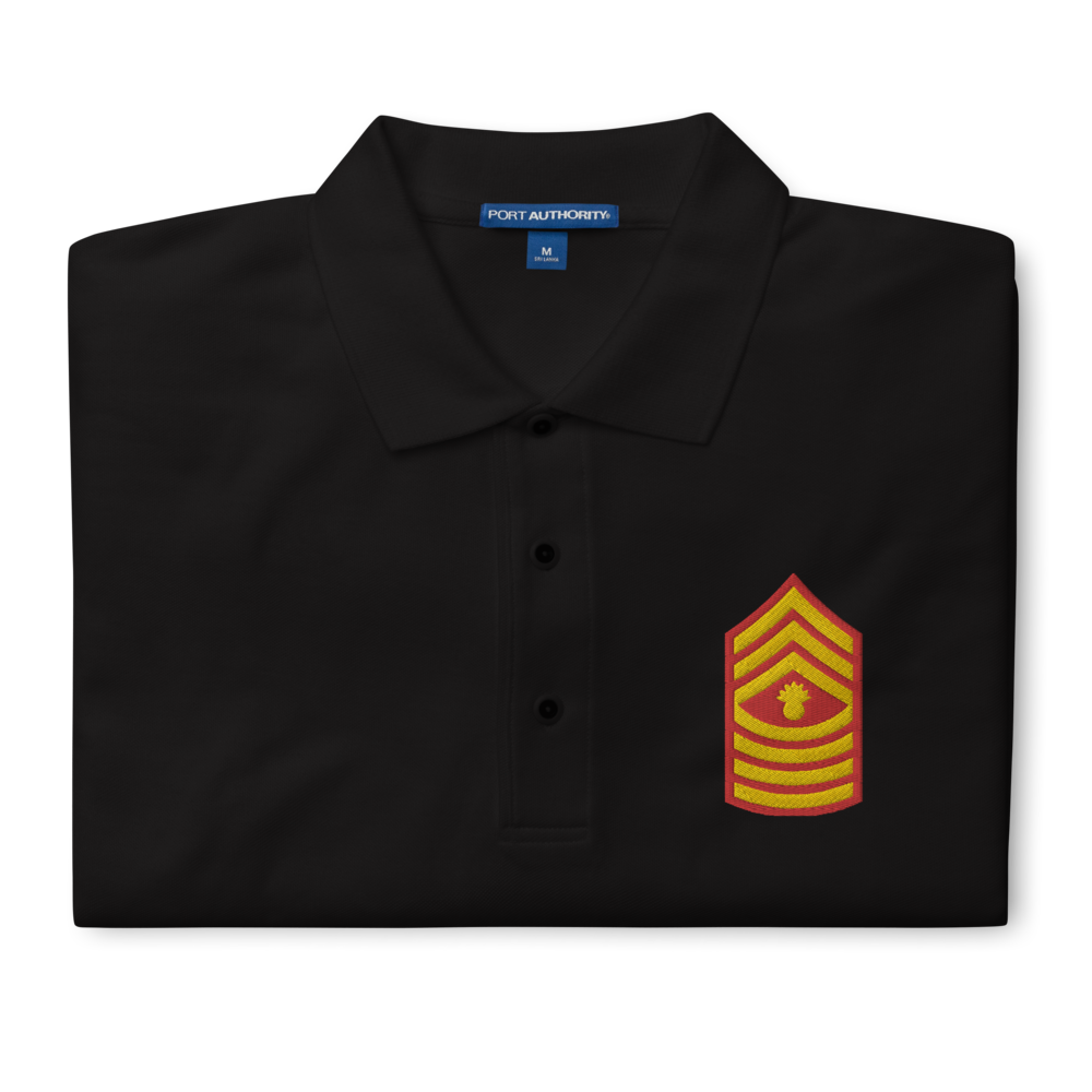 Custom MARlNE Ranks, Insignia Embroidered Port Authority Polo Shirt