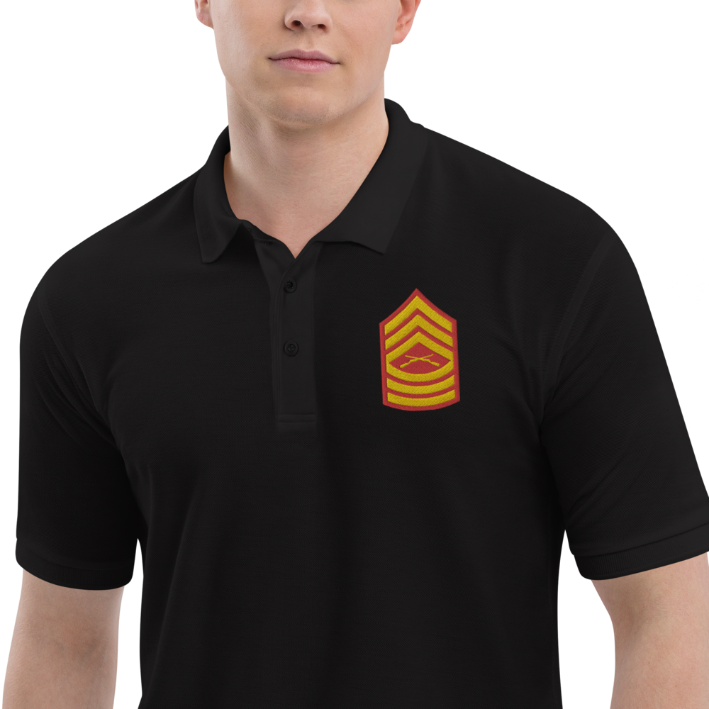 Custom MARlNE Ranks, Insignia Embroidered Port Authority Polo Shirt