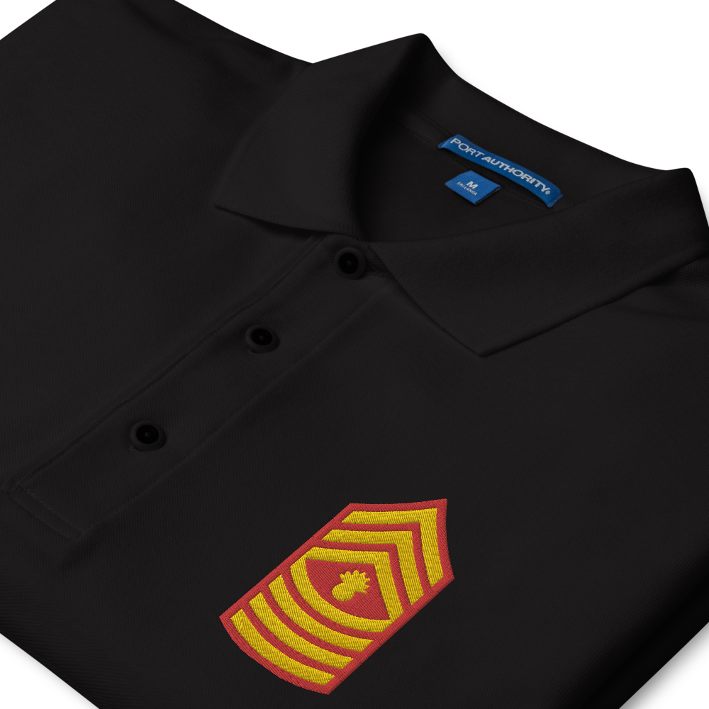 Custom MARlNE Ranks, Insignia Embroidered Port Authority Polo Shirt