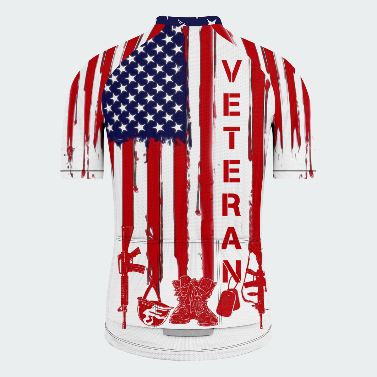 Men’s Proud Veteran American Flag Cycling Jersey & Kit