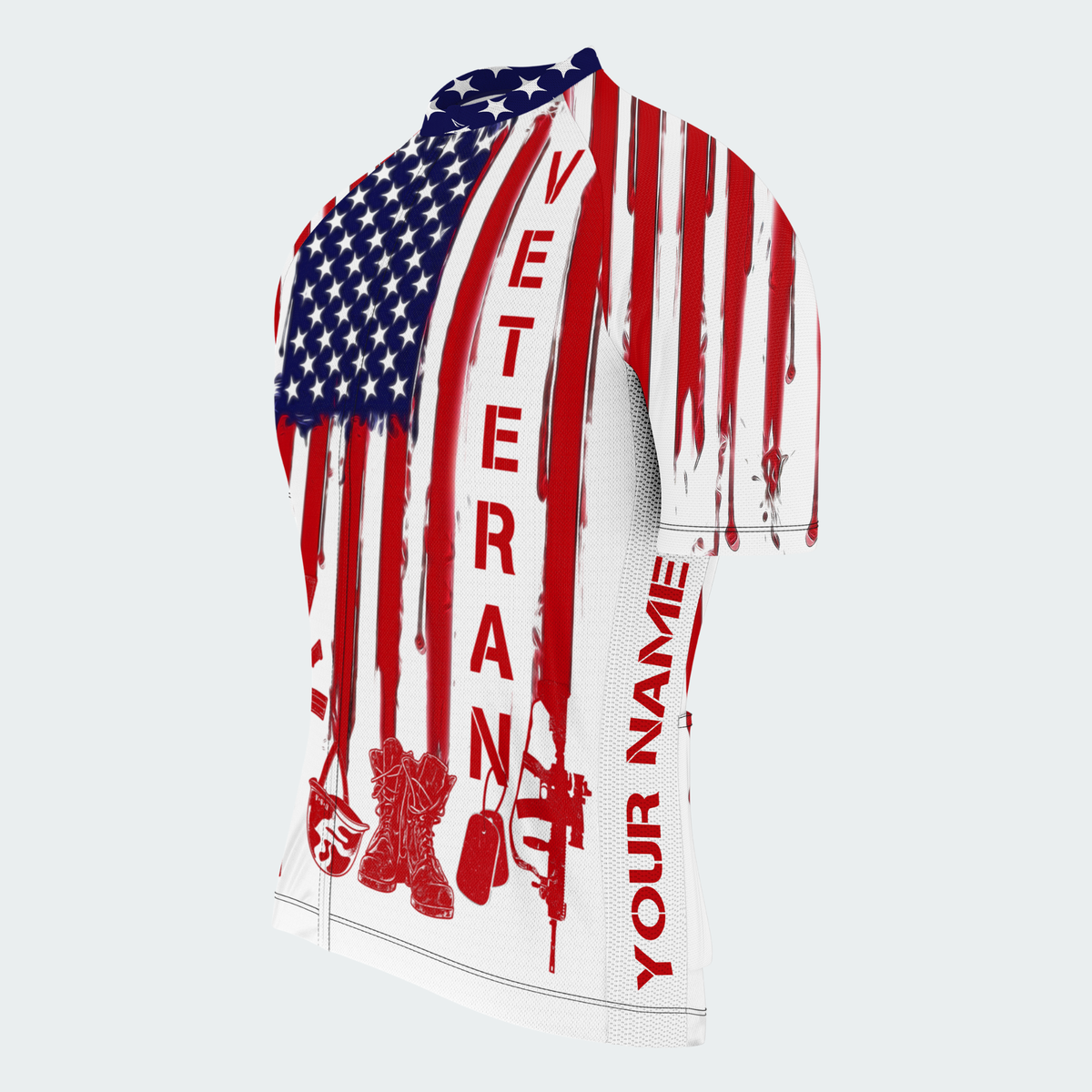 Men’s Proud Veteran American Flag Cycling Jersey & Kit