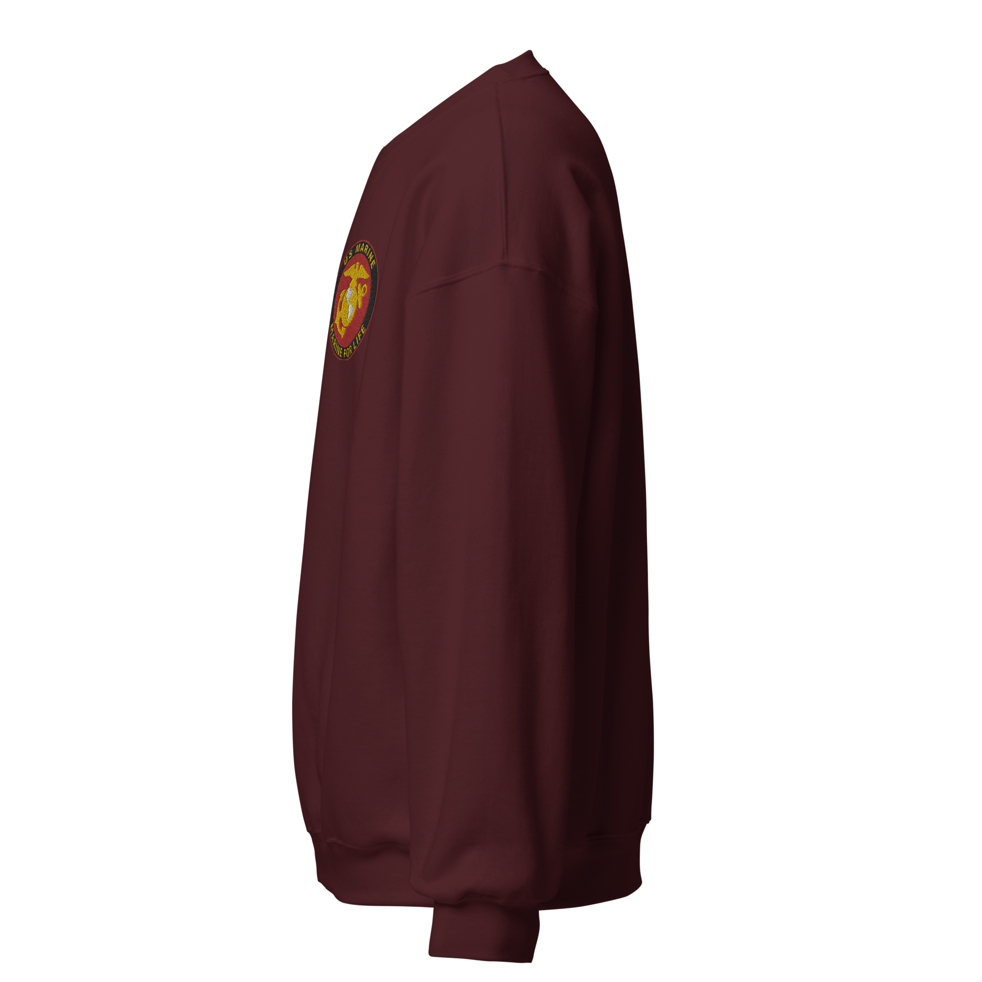 Custom MARlNE Ranks, Insignia Marine For Life Embroidered Unisex Sweatshirt