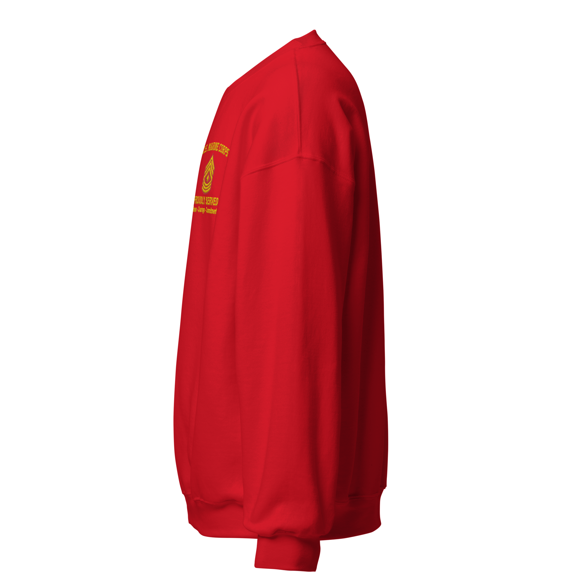 Custom MARlNE Ranks, Insignia Core Values Embroidered Unisex Sweatshirt