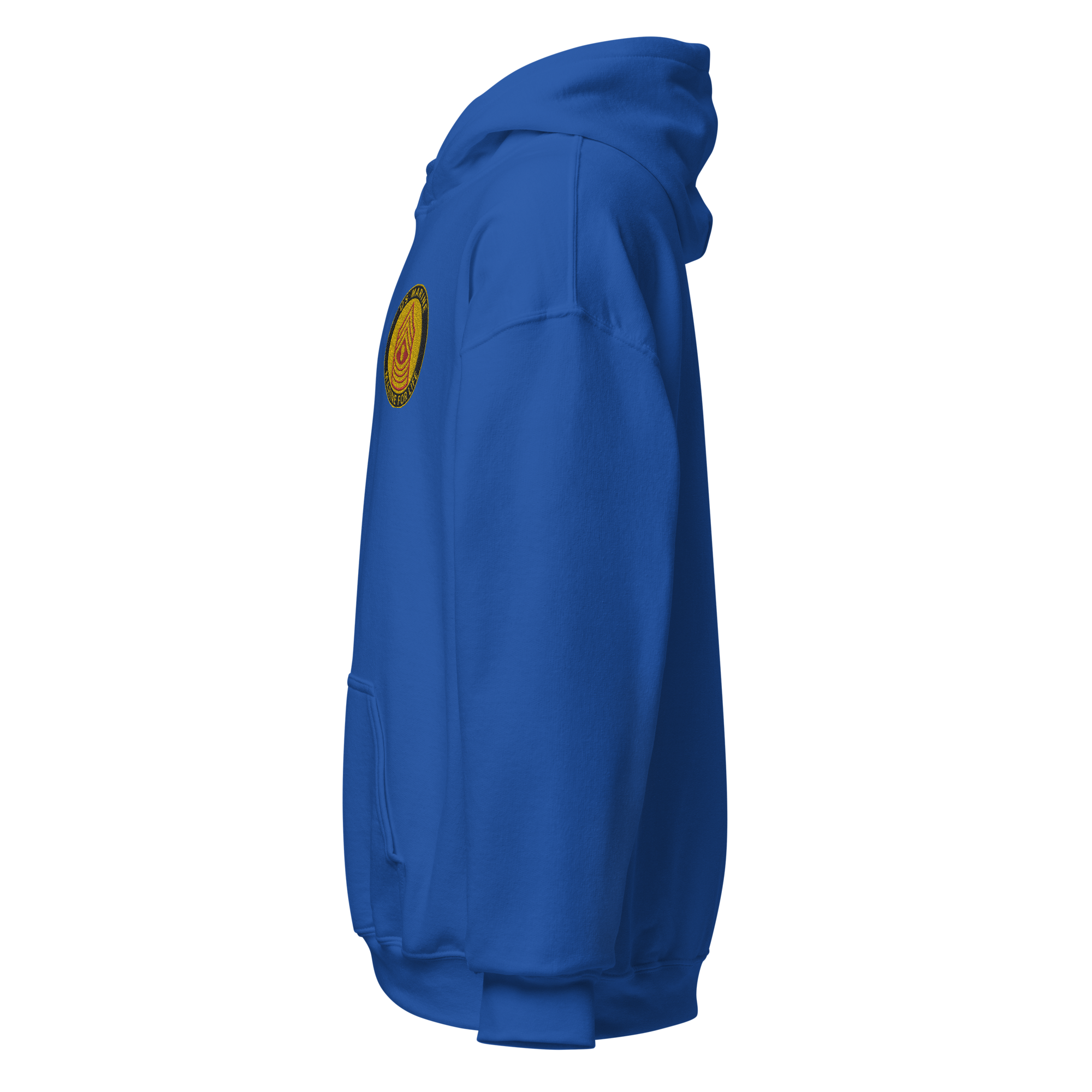 Custom MARlNE Ranks, Insignia Marine For Life Embroidered Unisex Hoodie