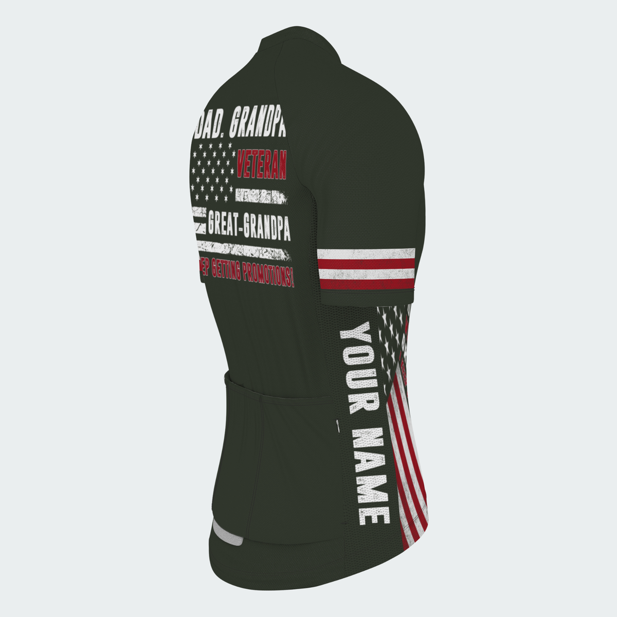 Men’s Personalized Army Veteran Family Pride Cycling Jersey & Kit