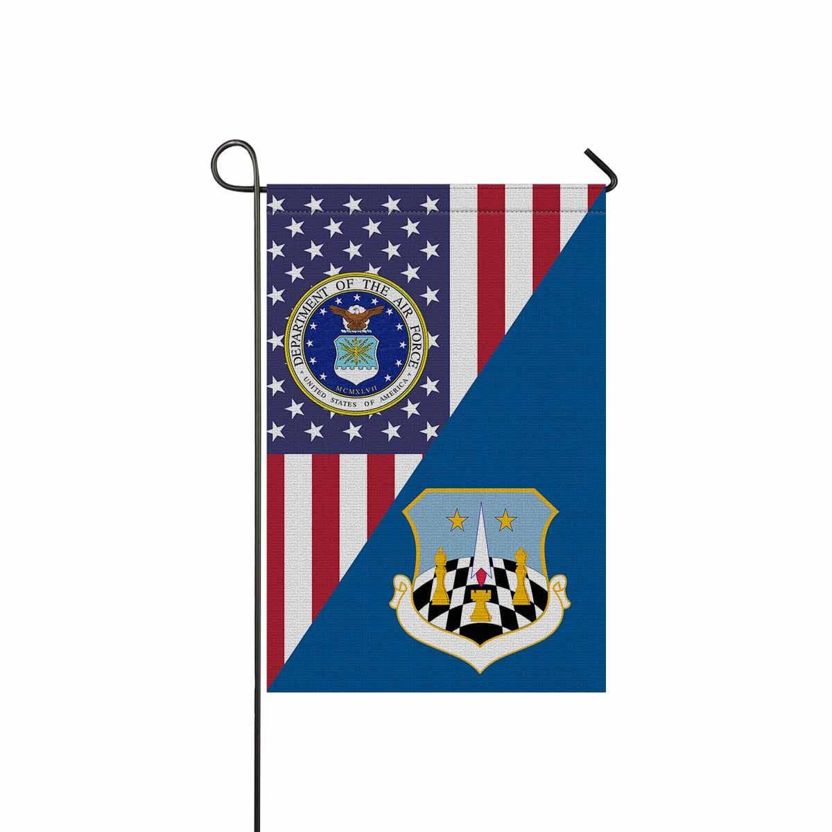 US Air Force 17th Air Division Garden Flag/Yard Flag 12 inches x 18 inches Twin-Side Printing-GDFlag-USAF-AirDivision-Veterans Nation