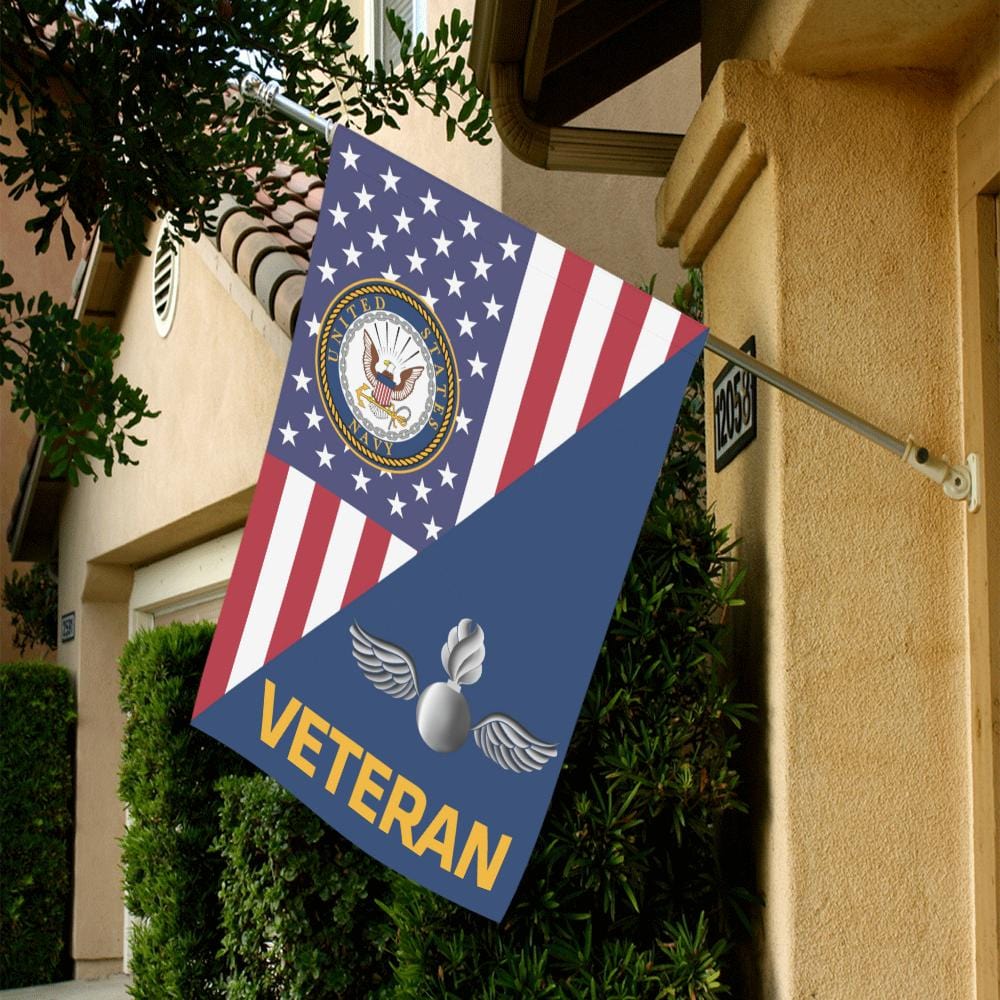 US Navy Aviation Ordnanceman Navy AO Veteran House Flag 28 inches x 40 inches Twin-Side Printing-HouseFlag-Navy-Rate-Veterans Nation