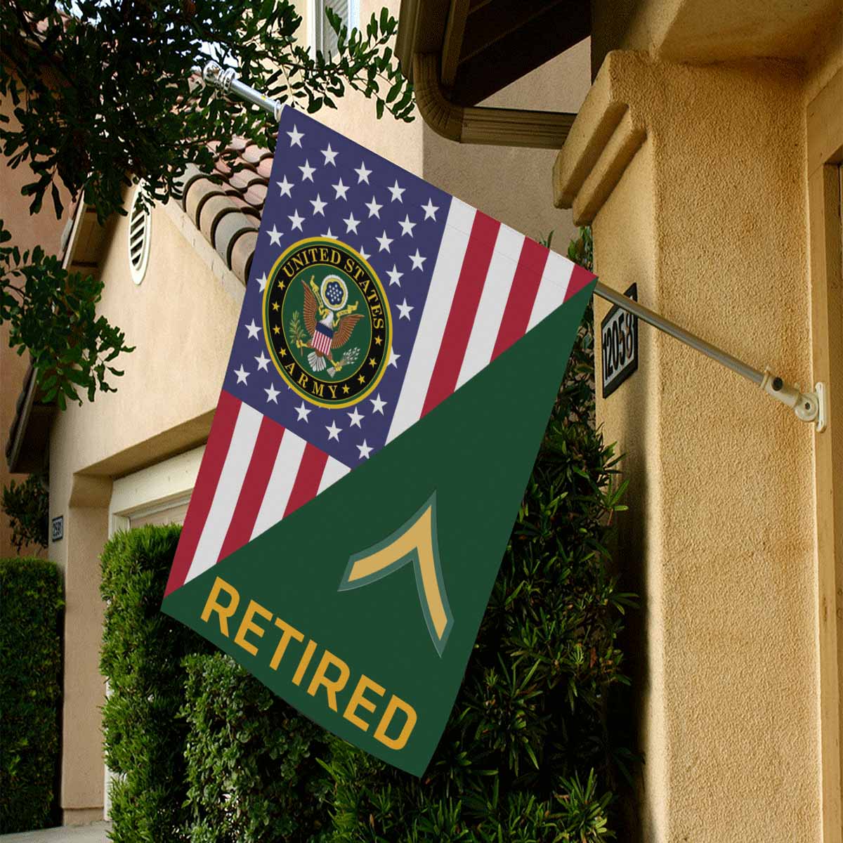 US Army E-2 Private Second Class E2 PV2 Retired House Flag 28 Inch x 40 Inch 2-Side Printing-HouseFlag-Army-Ranks-Veterans Nation