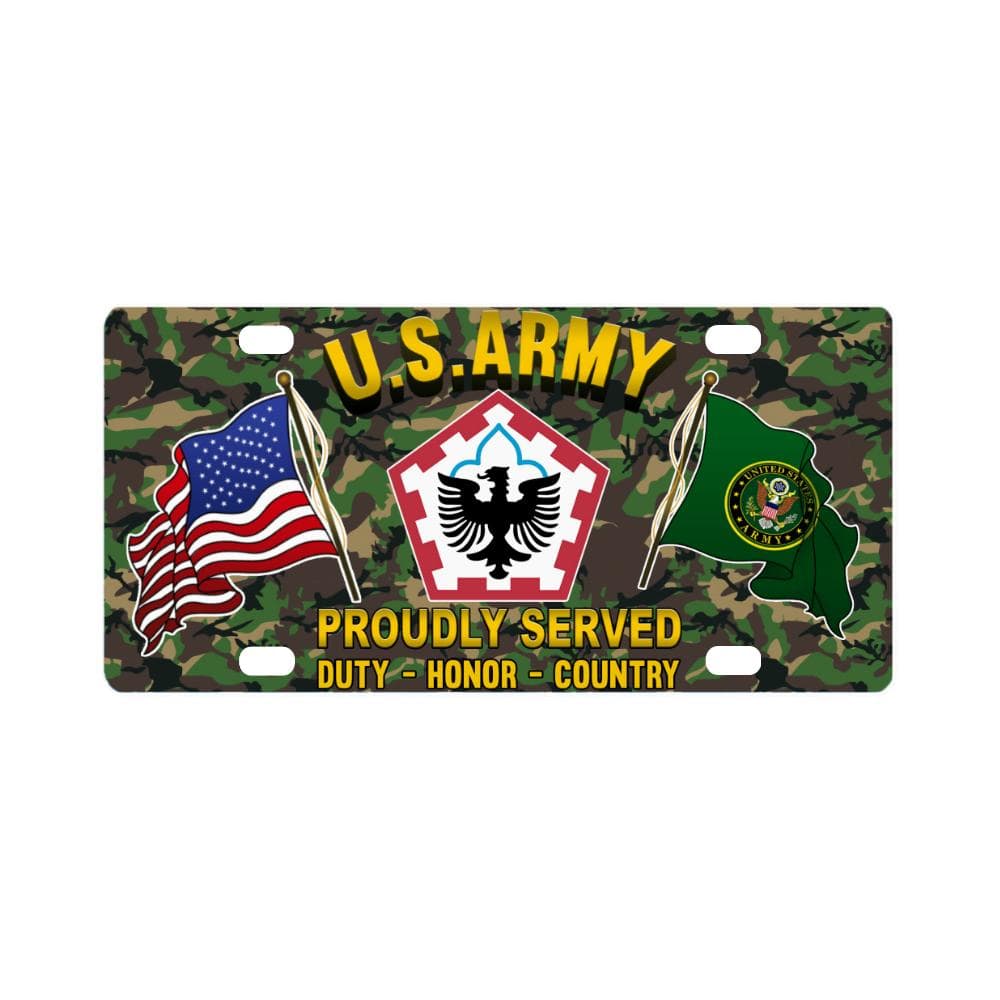 US ARMY 555TH ENGINEER BRIGADE- Classic License Plate-LicensePlate-Army-CSIB-Veterans Nation