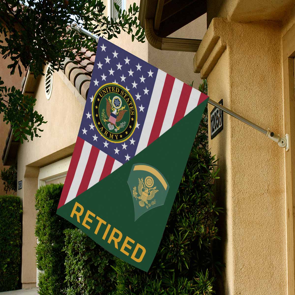 US Army E-5 SPC E5 SP5 Specialist 5 Specialist 2nd Class Retired House Flag 28 inches x 40 inches 2-Side Printing-HouseFlag-Army-Ranks-Veterans Nation
