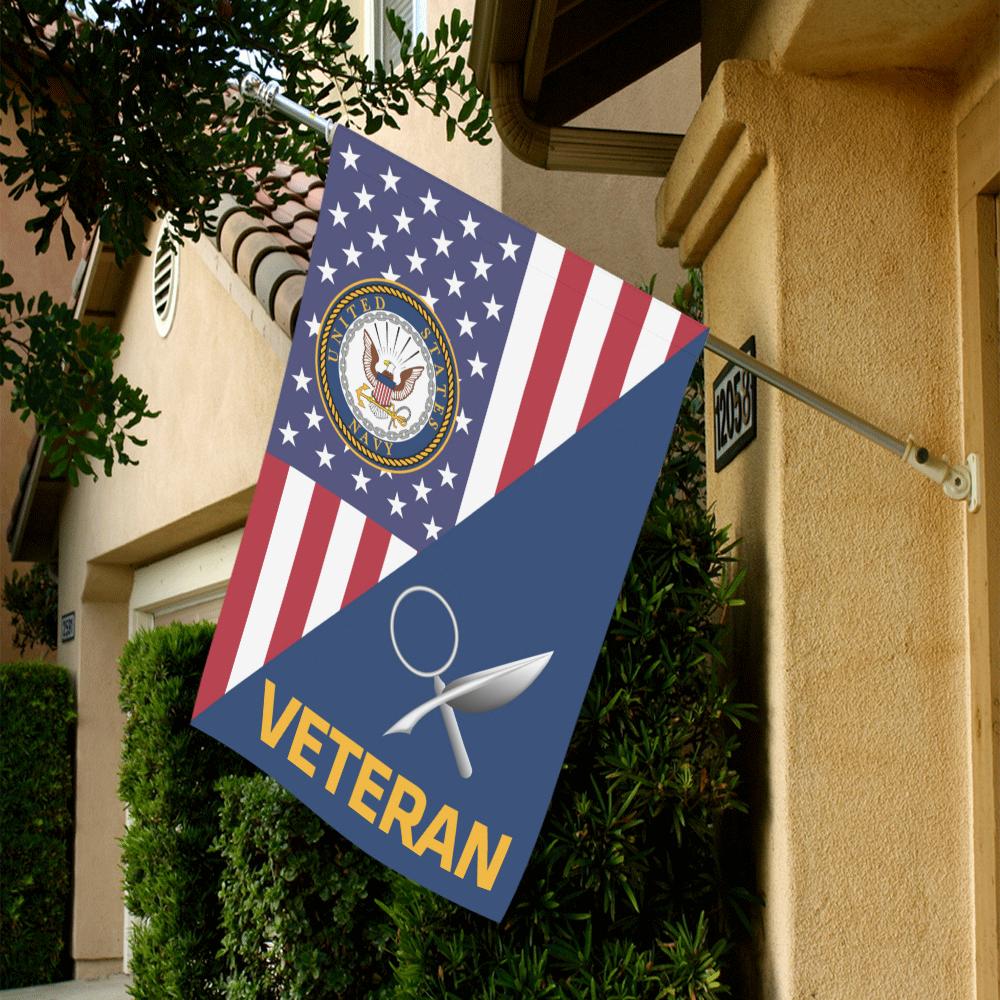 US Navy Intelligence Specialist Navy IS Veteran House Flag 28 inches x 40 inches Twin-Side Printing-HouseFlag-Navy-Rate-Veterans Nation