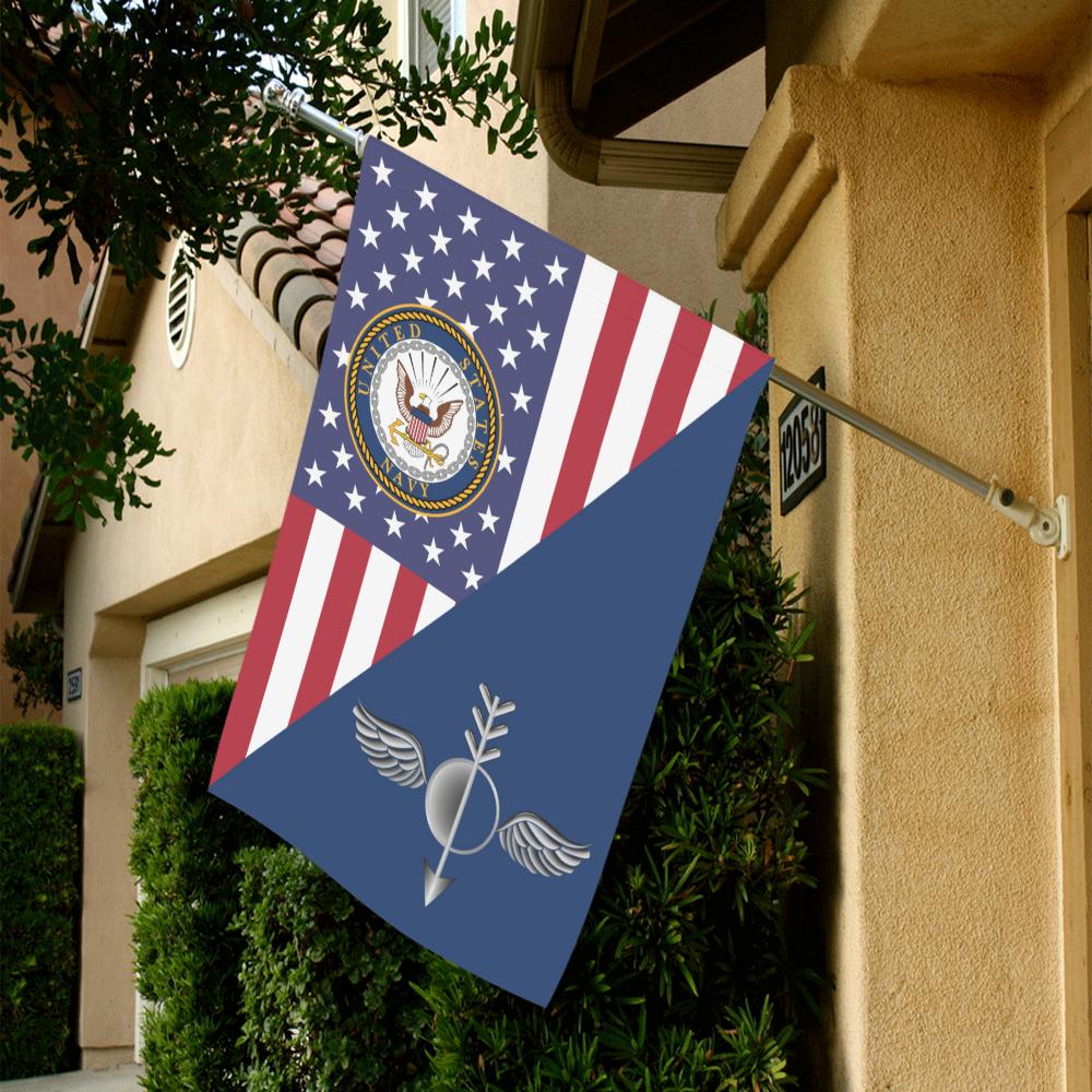 US Navy Aerographers Mate Navy AG House Flag 28 inches x 40 inches Twin-Side Printing-HouseFlag-Navy-Rate-Veterans Nation