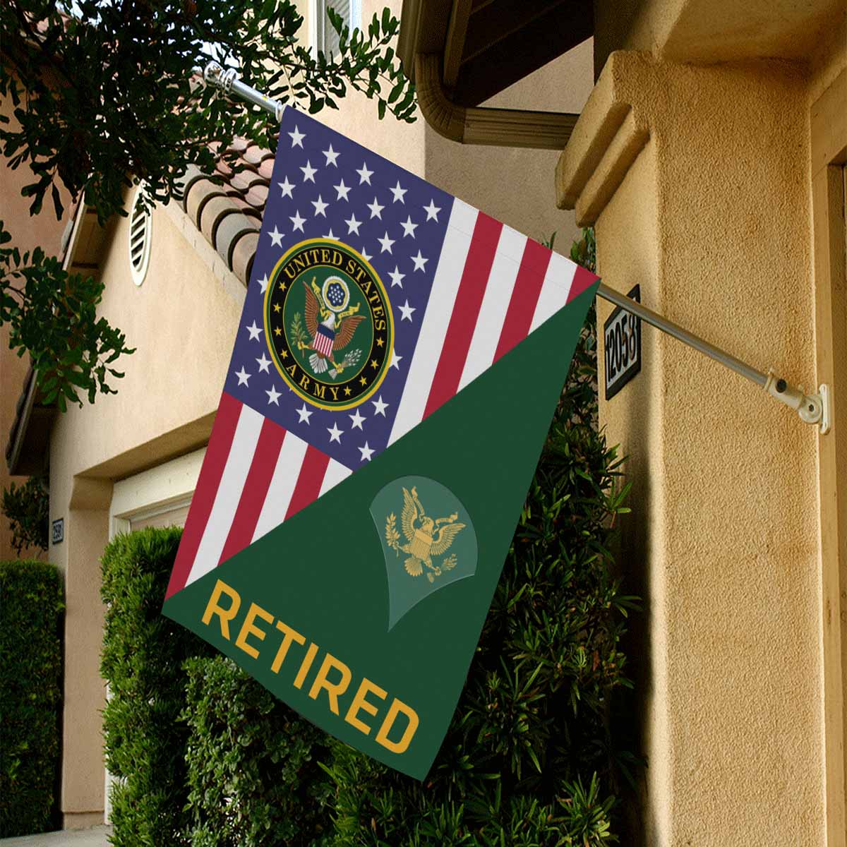 US Army E-4 SPC E4 SP4 Specialist 4 Specialist 3rd Class Retired House Flag 28 Inch x 40 Inch 2-Side Printing-HouseFlag-Army-Ranks-Veterans Nation