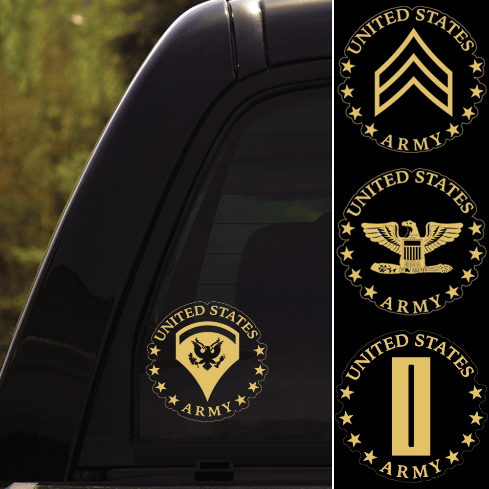 US Army Insignia Clear Stickers-Decal-Army-Veterans Nation