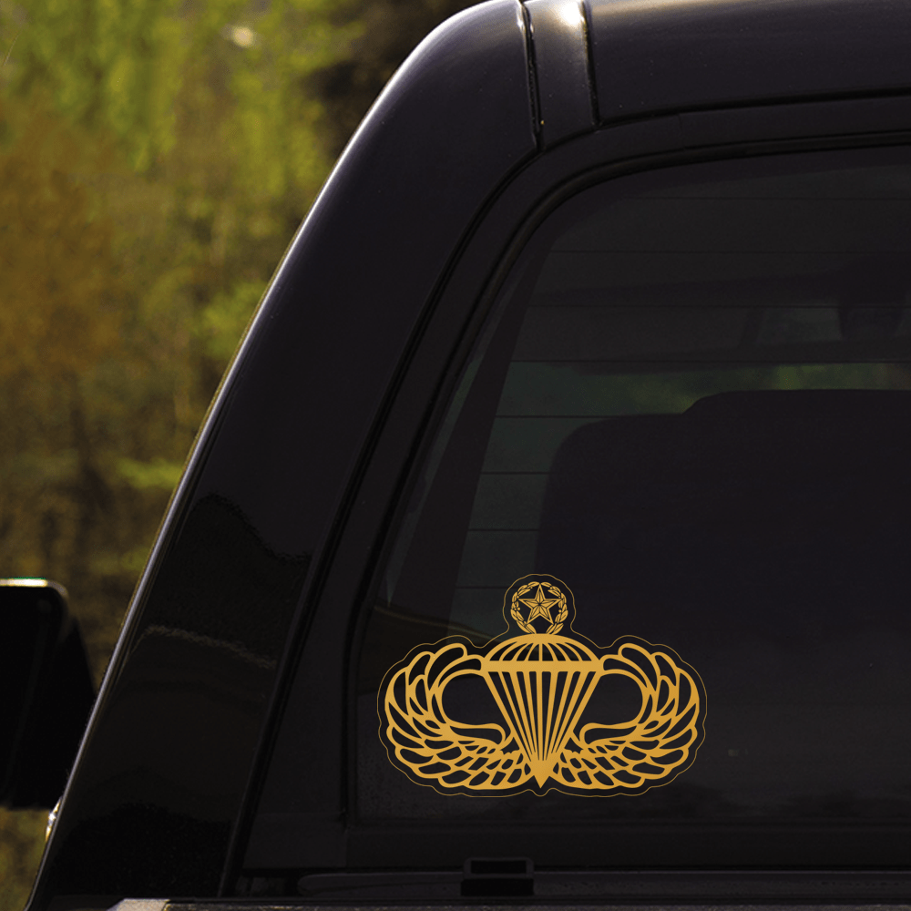 US Army Jump Wings - Senior Parachutist Wings - Master Parachutist Wings Badges Clear Stickers-Decal-Army-Badge-Veterans Nation