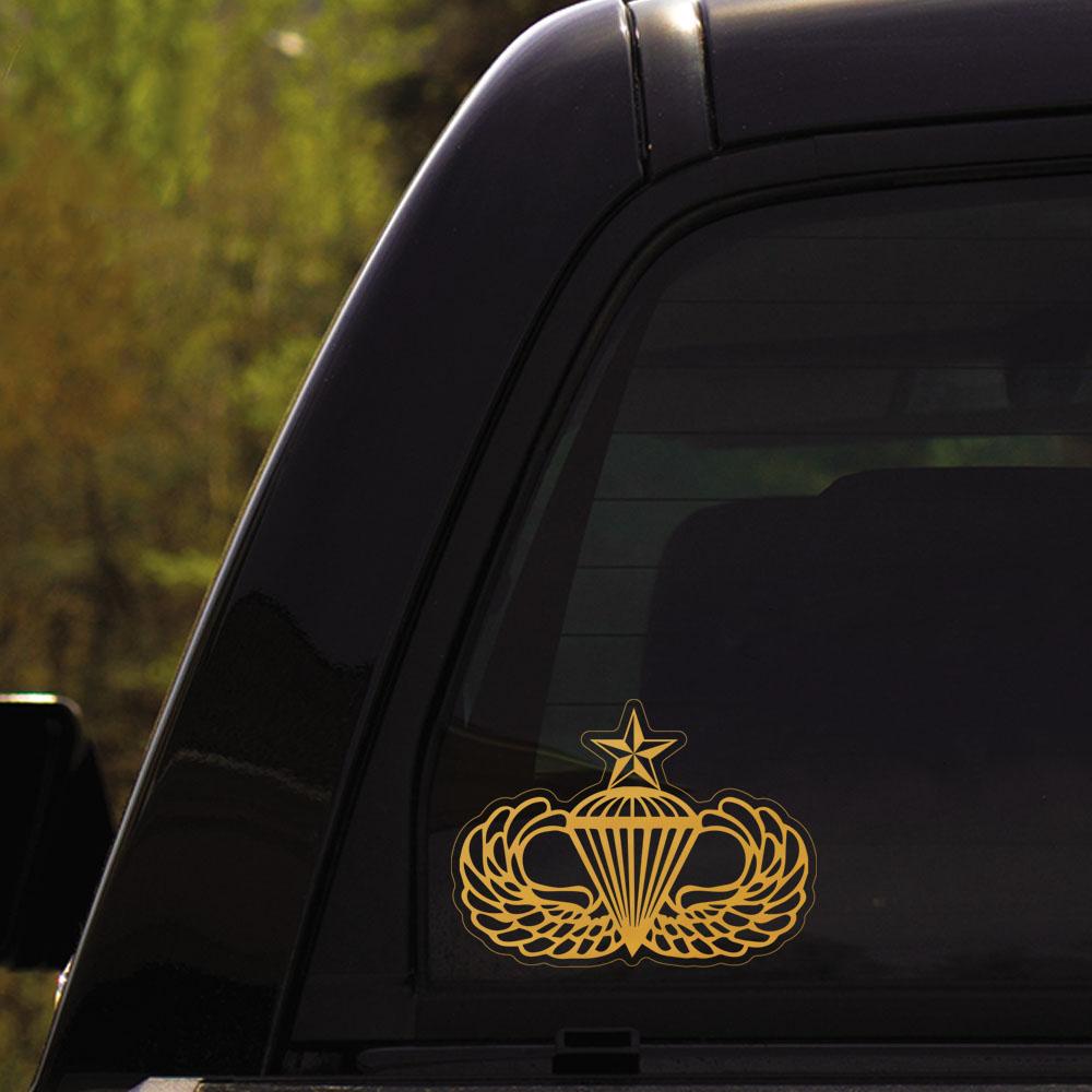 US Army Jump Wings - Senior Parachutist Wings - Master Parachutist Wings Badges Clear Stickers-Decal-Army-Badge-Veterans Nation