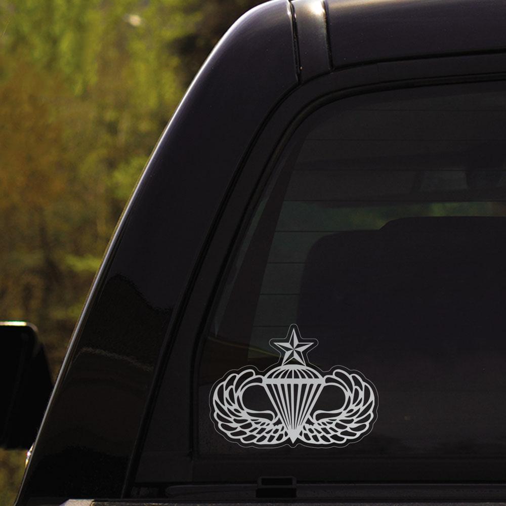 US Army Jump Wings - Senior Parachutist Wings - Master Parachutist Wings Badges Clear Stickers-Decal-Army-Badge-Veterans Nation