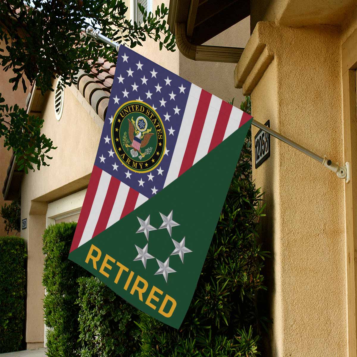 US Army O-10 General of the Army O10 GA Retired House Flag 28 Inch x 40 Inch 2-Side Printing-HouseFlag-Army-Ranks-Veterans Nation