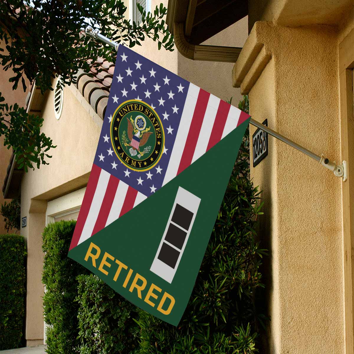 US Army W-3 Chief Warrant Officer 3 Retired House Flag 28 Inch x 40 Inch 2-Side Printing-HouseFlag-Army-Ranks-Veterans Nation