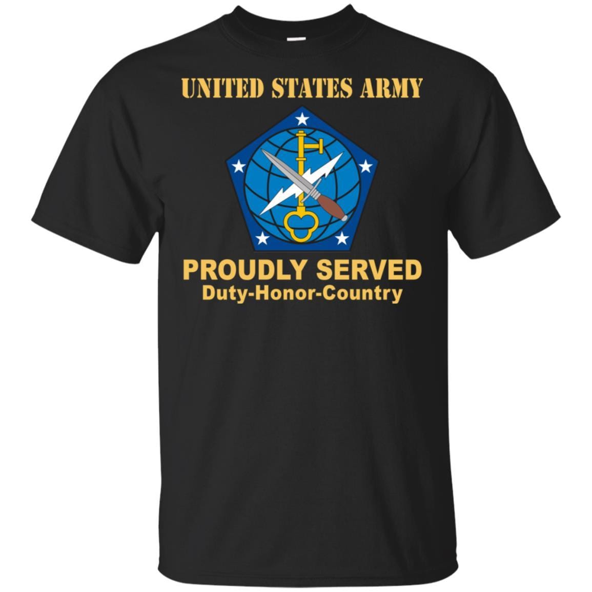 US ARMY 704TH MILITARY INTELLIGENCE BRIGADE- Proudly Served T-Shirt On Front For Men-TShirt-Army-Veterans Nation