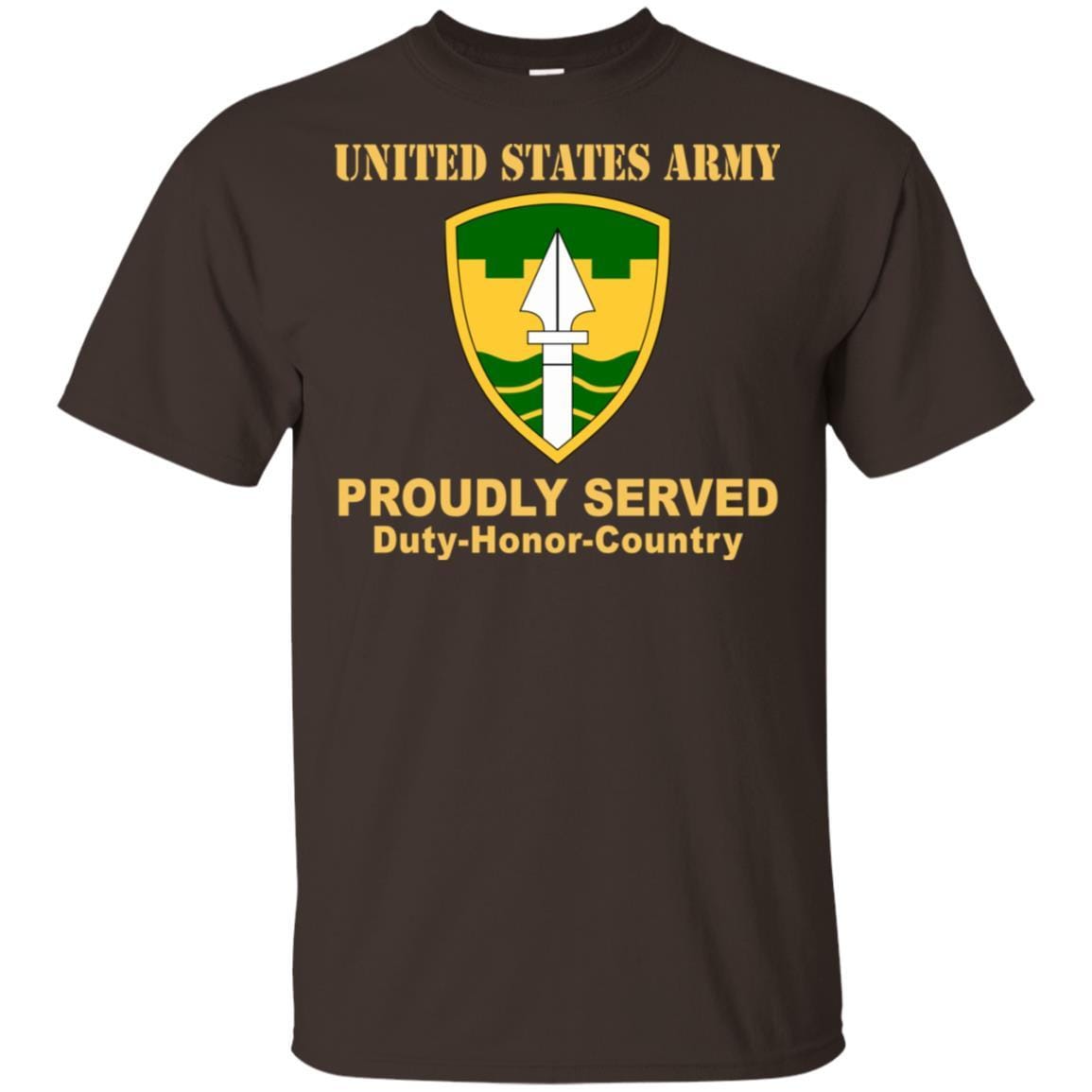 US ARMY 43 MILITARY POLICE BRIGADE- Proudly Served T-Shirt On Front For Men-TShirt-Army-Veterans Nation