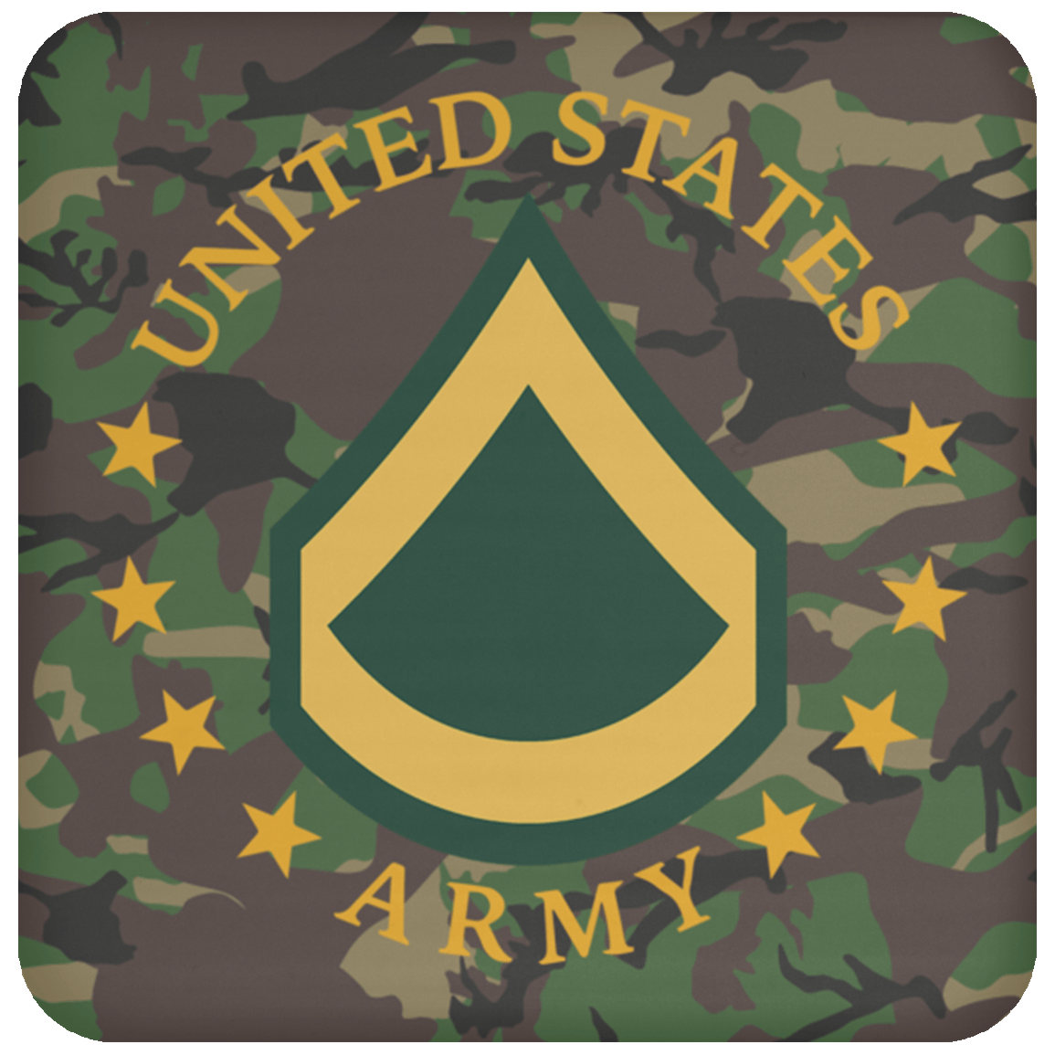 US Army E-3 PFC E3 Private First Class Coaster-Coaster-Army-Ranks-Veterans Nation