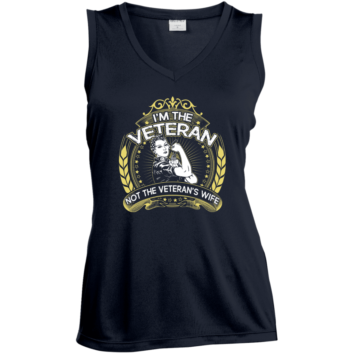Military T-Shirt "I Am The Veteran And Not The Veteran's Wife"-TShirt-General-Veterans Nation