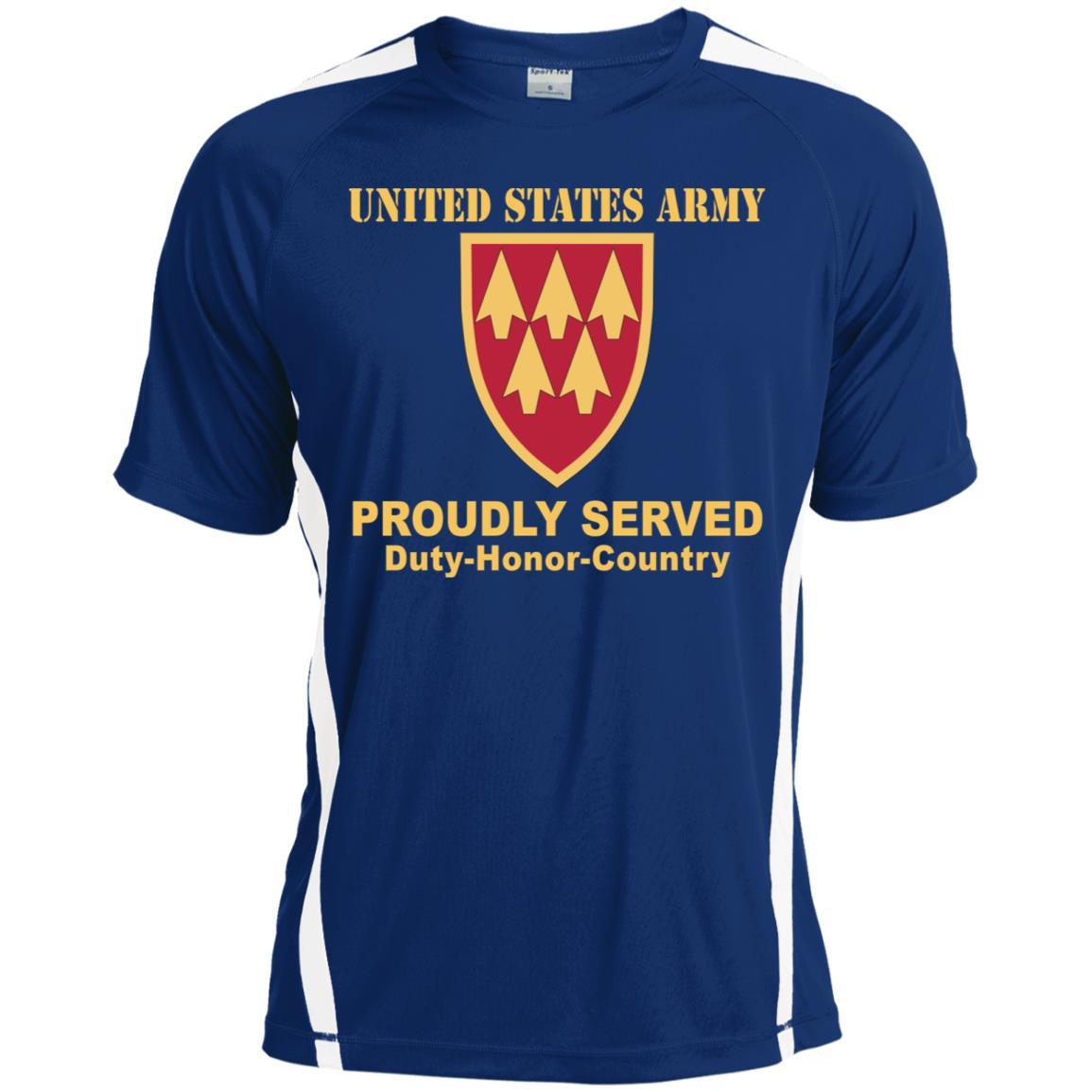 US ARMY 32ND AIR AND MISSILE DEFENSE COMMAND - Proudly Served T-Shirt On Front For Men-TShirt-Army-Veterans Nation