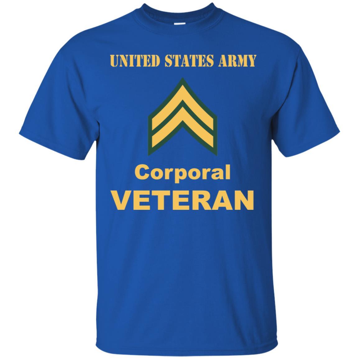 US Army E-4 Corporal E4 CPL Noncommissioned Officer Veteran Men T Shirt On Front-TShirt-Army-Veterans Nation