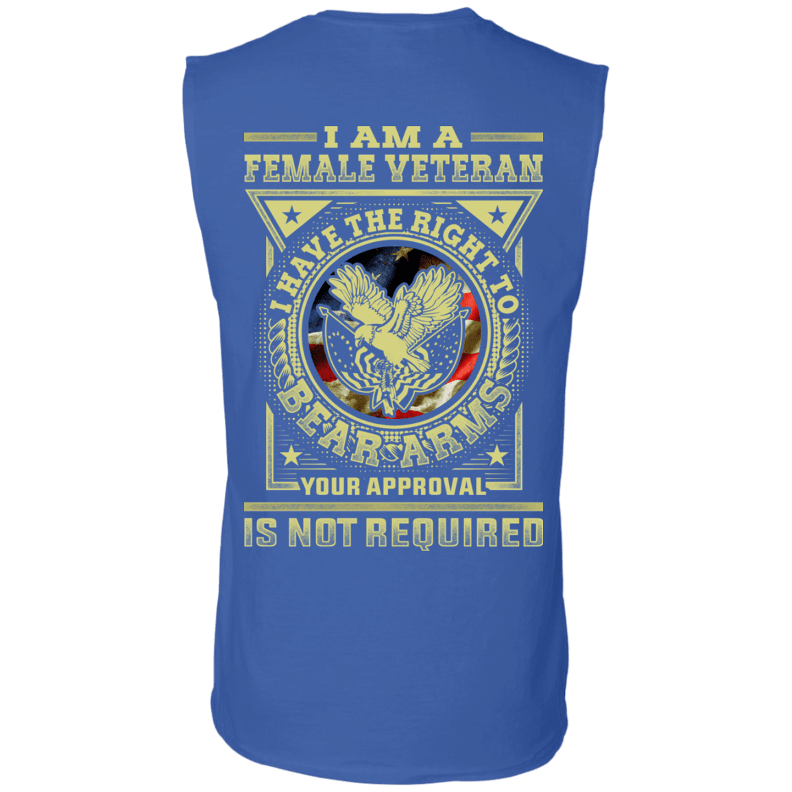 Military T-Shirt "Female Veteran Have the Right To Bear Arms Back"-TShirt-General-Veterans Nation