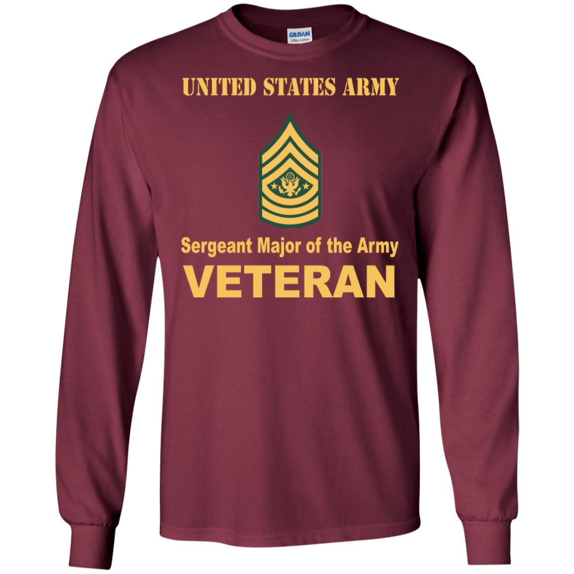 US Army E-9 Sergeant Major of the Army E9 SMA Noncommissioned Officer Veteran Men T Shirt On Front-TShirt-Army-Veterans Nation