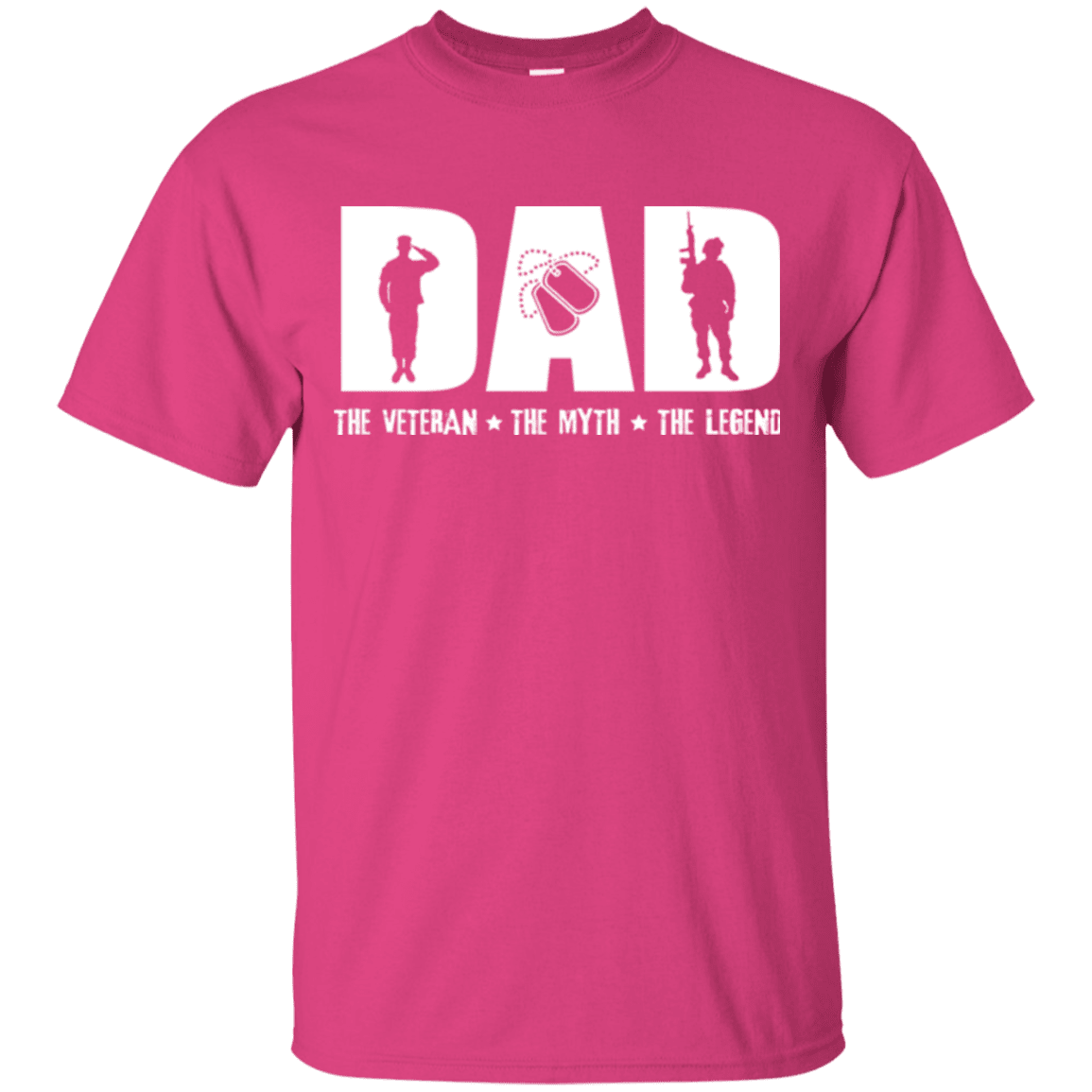 Military T-Shirt "Dad The Veteran - The Myth - The Legend - Women" Front-TShirt-General-Veterans Nation