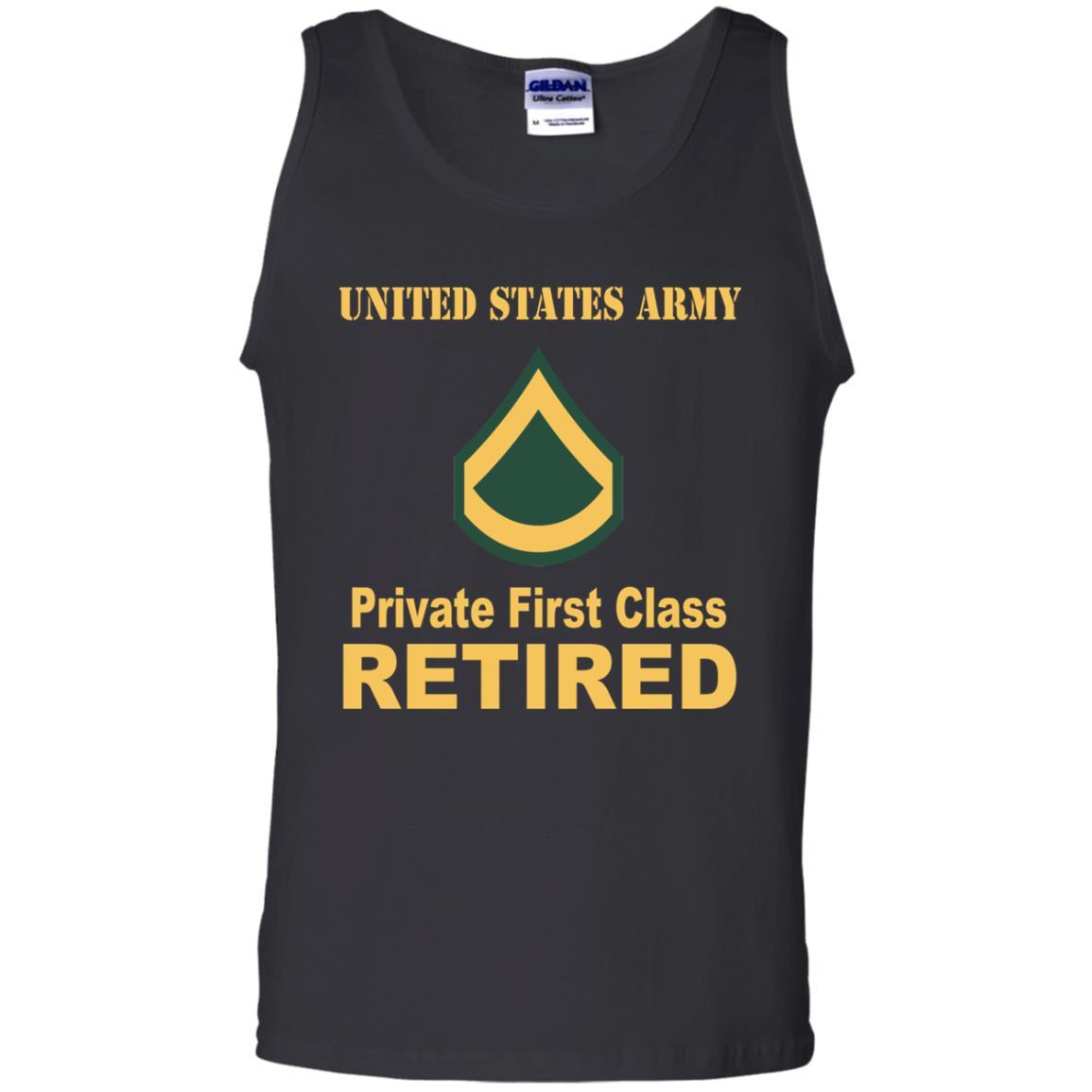 Army E-3 PFC E3 Private First Class Enlisted Soldier Retired Men T Shirt On Front-TShirt-Army-Veterans Nation