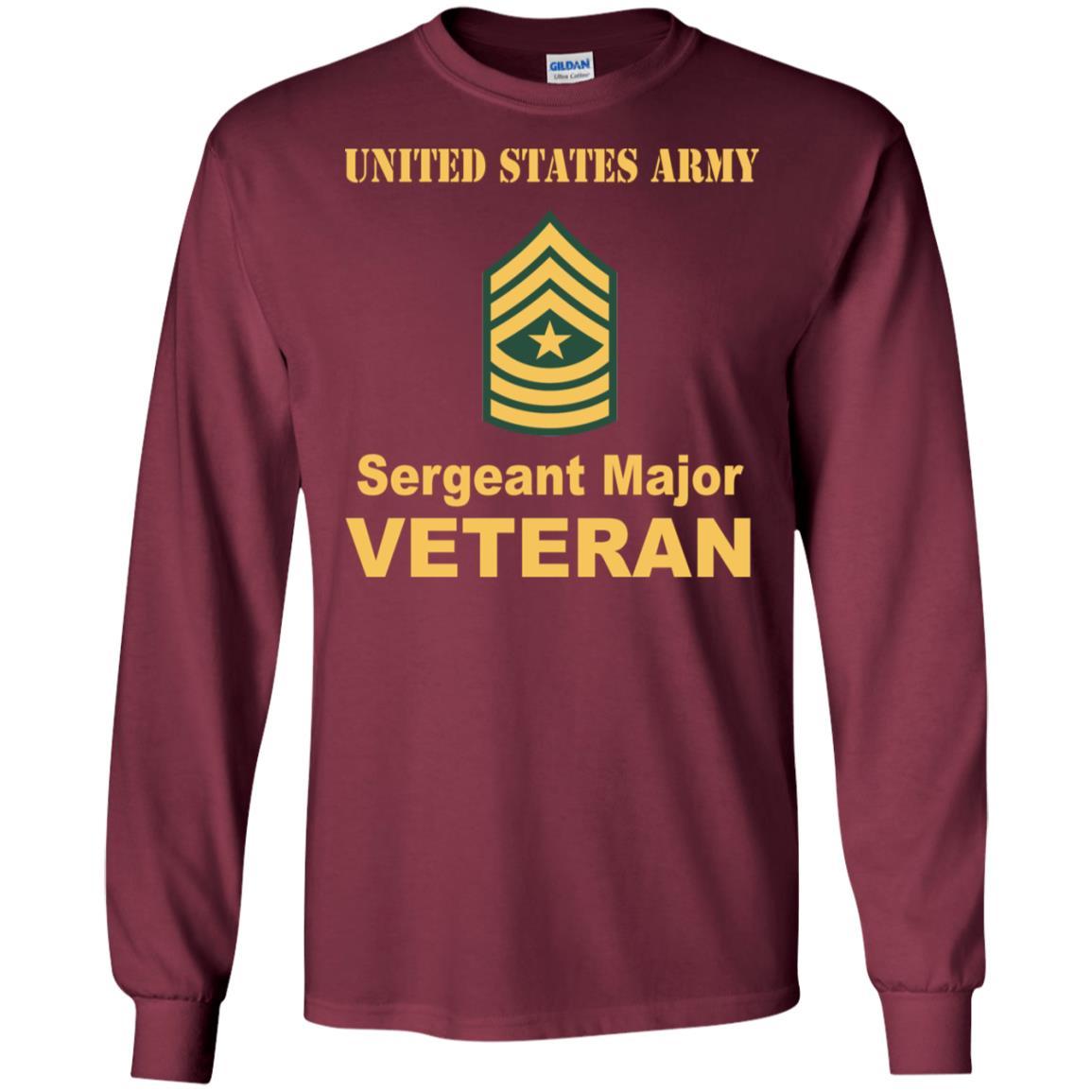 US Army E-9 Sergeant Major E9 SGM Noncommissioned Officer Veteran Men T Shirt On Front-TShirt-Army-Veterans Nation