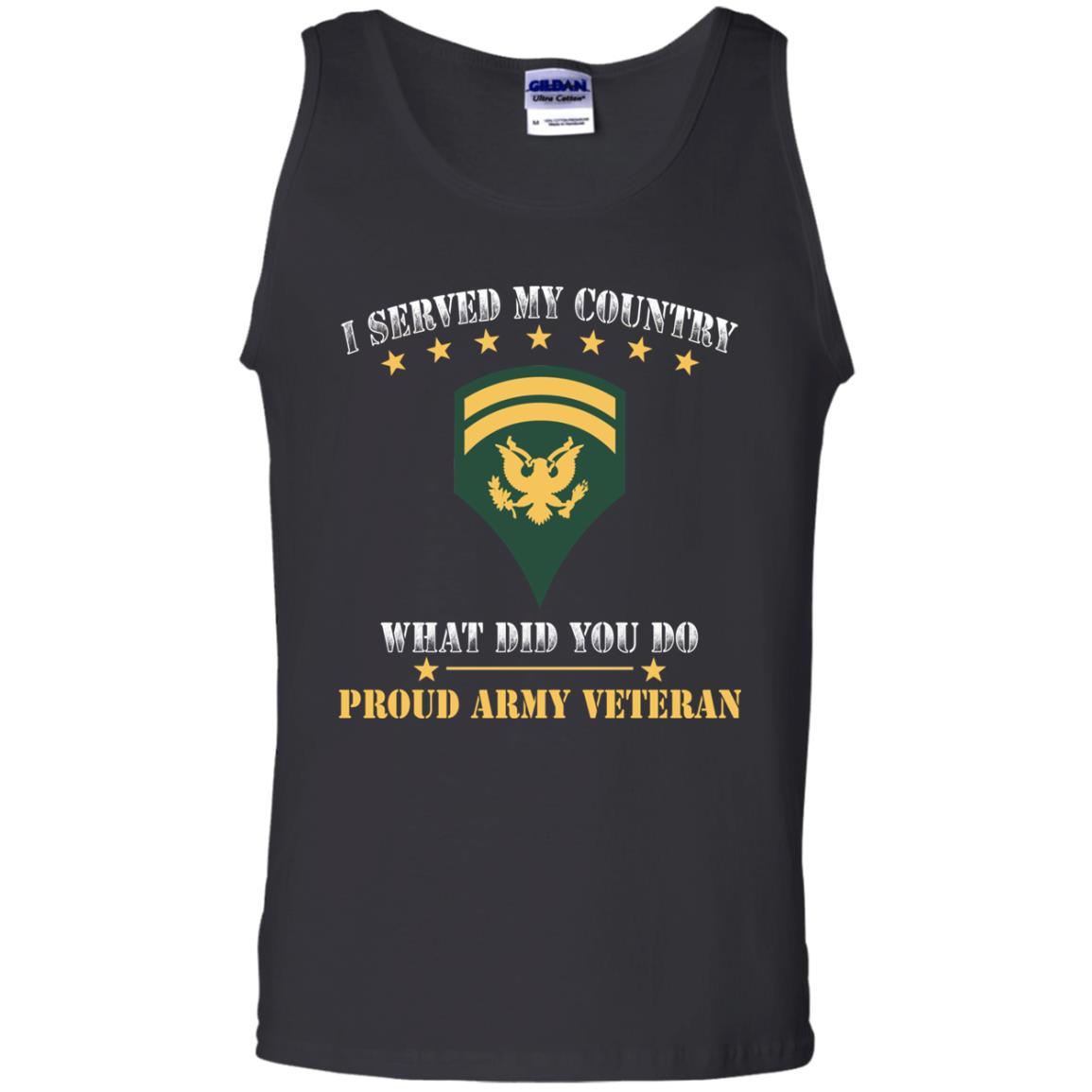 US Army E-6 SPC E6 Specialist Ranks Men Front T Shirt - Proud US Army Veteran-TShirt-Army-Veterans Nation
