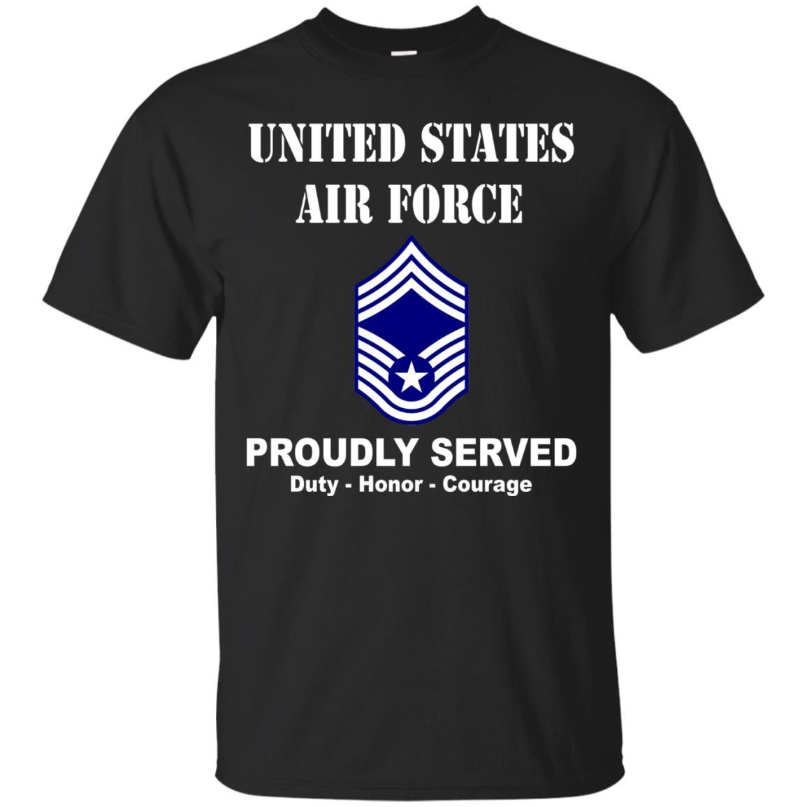 US Air Force E-9 Chief Master Sergeant CMSgt E9 Noncommissioned Officer Ranks Men Front T Shirt For Air Force-TShirt-USAF-Veterans Nation