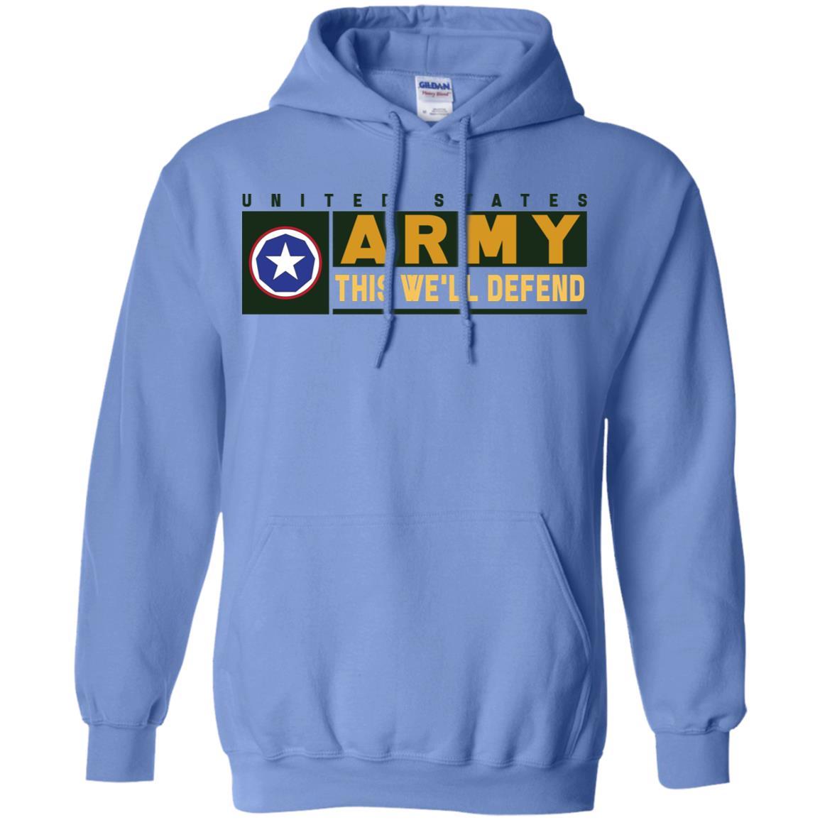 US Army 9TH SUPPORT COMMAND- This We'll Defend T-Shirt On Front For Men-TShirt-Army-Veterans Nation