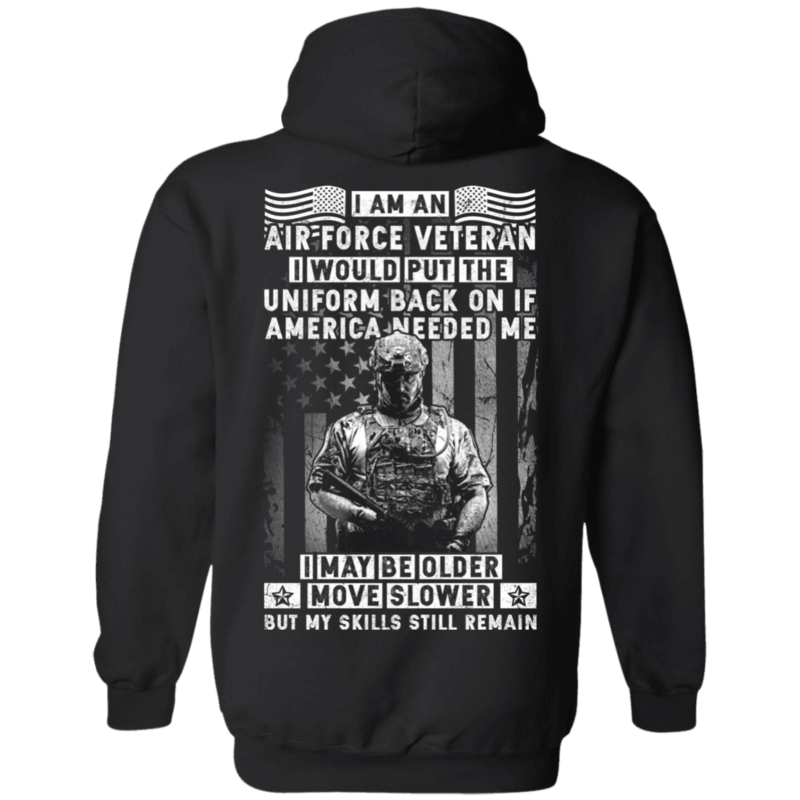 I am an Air Force Veteran Men Back T Shirts-TShirt-USAF-Veterans Nation