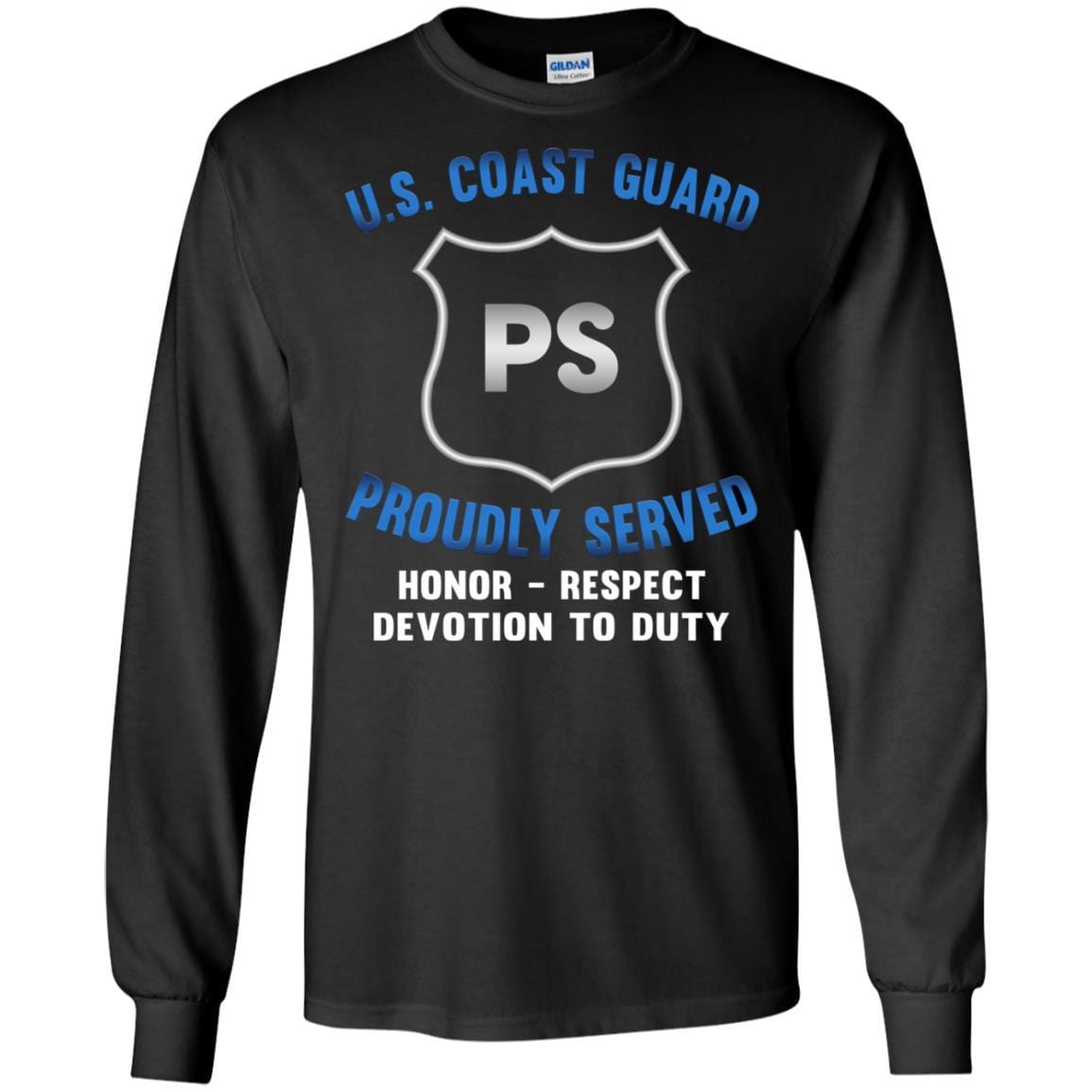 USCG PORT SECURITY SPECIALIST PS Logo Proudly Served T-Shirt For Men On Front-TShirt-USCG-Veterans Nation