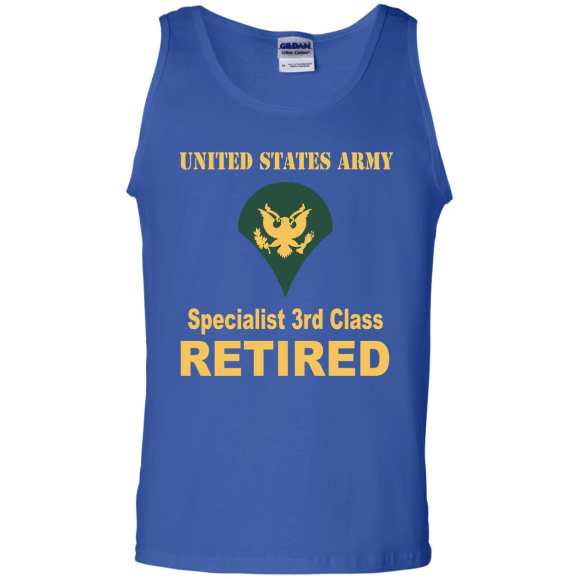 US Army E-4 SPC E4 Specialist Specialist 3rd Class Reired Men T Shirt On Front-TShirt-Army-Veterans Nation