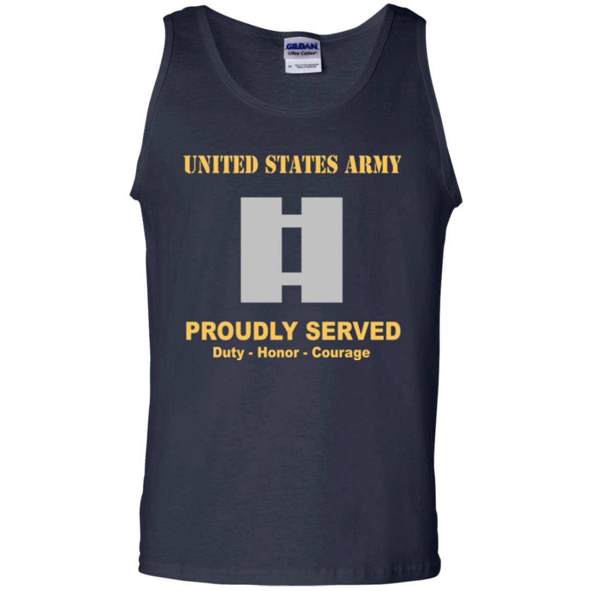 US Army O-3 Captain O3 CPT Commissioned Officer Ranks Men Front Shirt US Army Rank-TShirt-Army-Veterans Nation