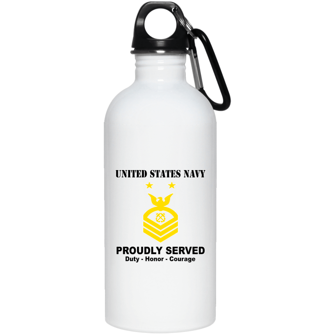 US Navy E-9 Master Chief Petty Officer E9 MCPO Senior Noncommissioned Officer Ranks T shirt White Coffee Mug - Stainless Travel Mug-Mug-Navy-Collar-Veterans Nation