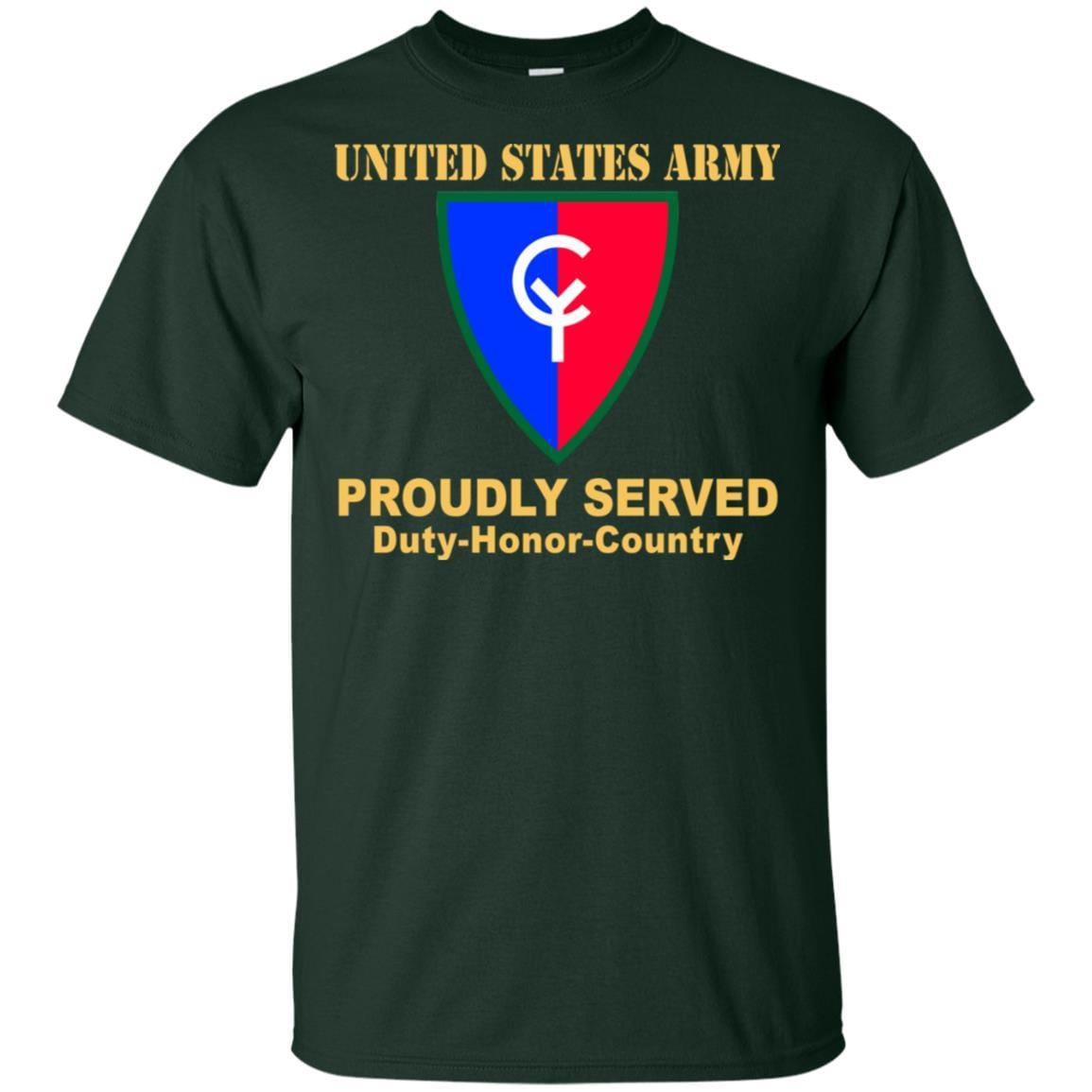 US ARMY 38TH INFANTRY DIVISION- Proudly Served T-Shirt On Front For Men-TShirt-Army-Veterans Nation