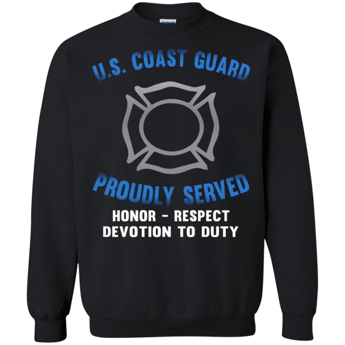 US Coast Guard Fire and Safety Specialist FF Logo Proudly Served T-Shirt For Men On Front-TShirt-USCG-Veterans Nation
