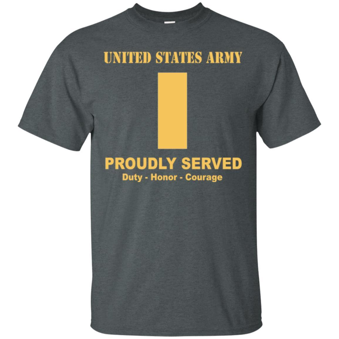 US Army O-1 Second Lieutenant O1 2LT Commissioned Officer Ranks Men Front Shirt US Army Rank-TShirt-Army-Veterans Nation