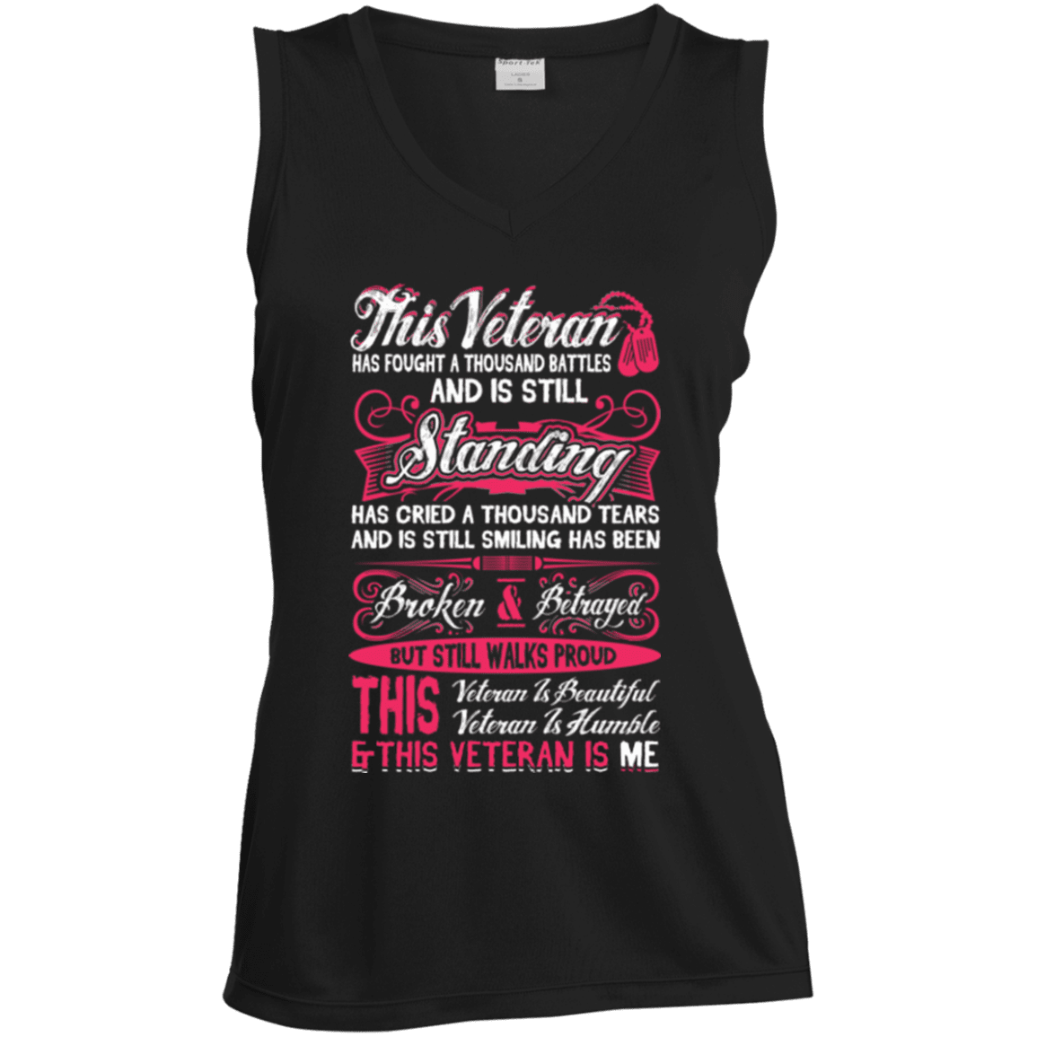 Military T-Shirt "This Veteran is Beautiful and Humble Women" Front-TShirt-General-Veterans Nation