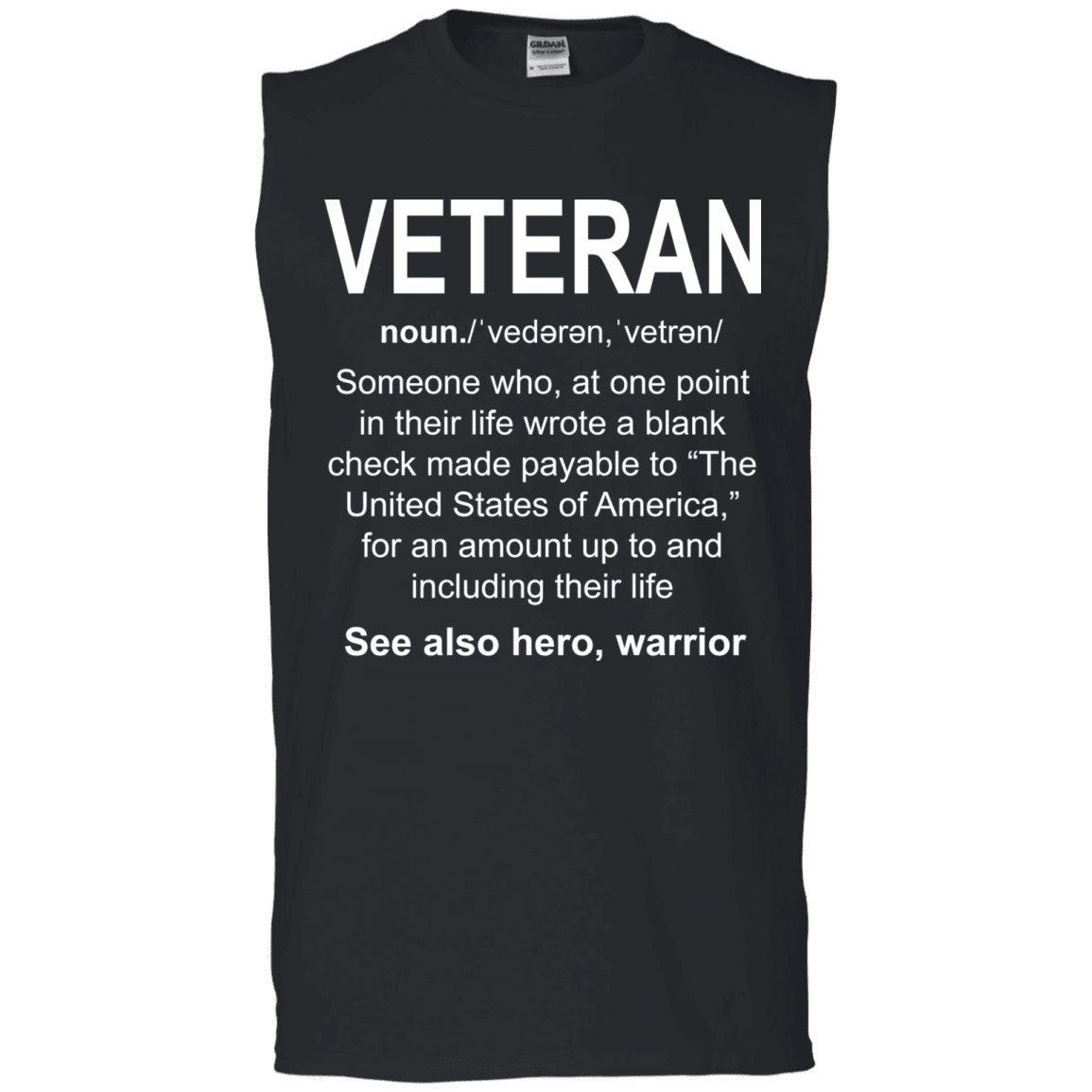 Military T-Shirt "Who Is A Veteran Men" Front-TShirt-General-Veterans Nation