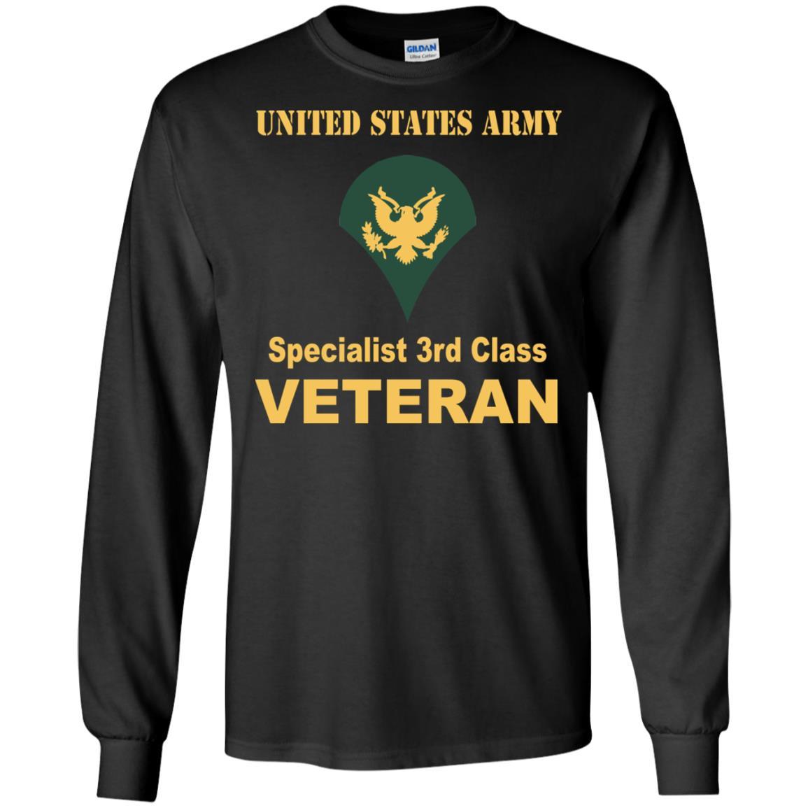 US Army E-4 SPC E4 Specialist Specialist 3rd Class Veteran Men T Shirt On Front-TShirt-Army-Veterans Nation