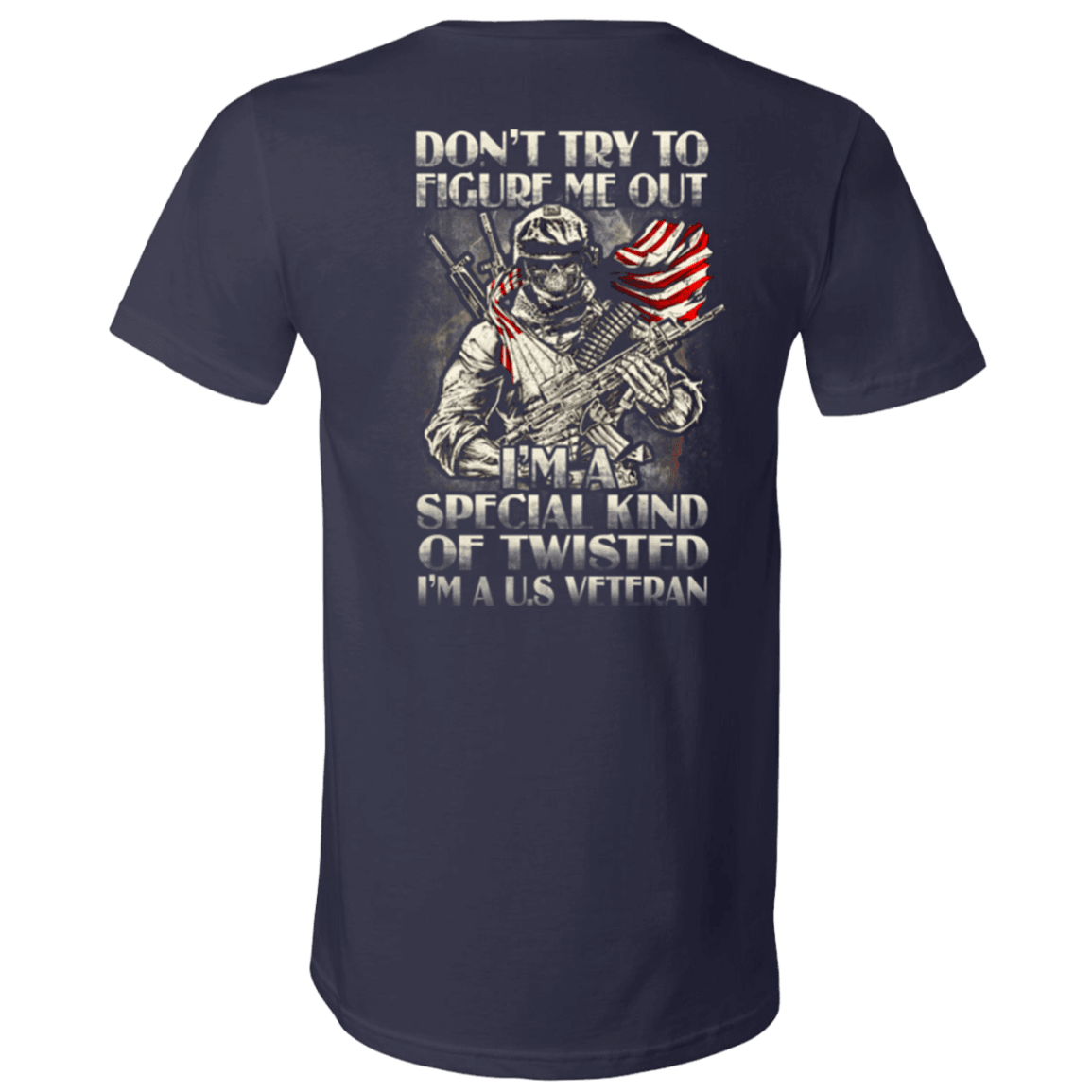 Military T-Shirt "Don't Try to Figure Me Out - I'm A US Veteran"-TShirt-General-Veterans Nation