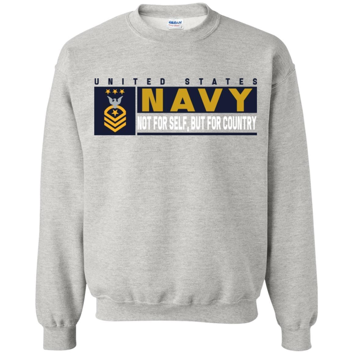 US Navy E-9 Master Chief Petty Officer Of The Navy E9 MCPON Not For Self, But For Country Long Sleeve - Pullover Hoodie-TShirt-Navy-Veterans Nation